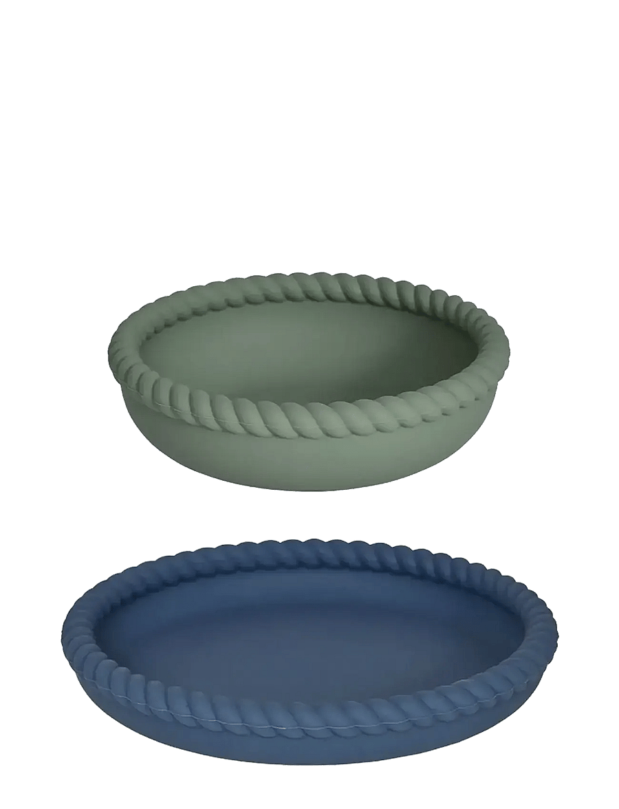 OYOY MINI - Mellow Plate & Bowl - laveste priser - blue/olive - 0