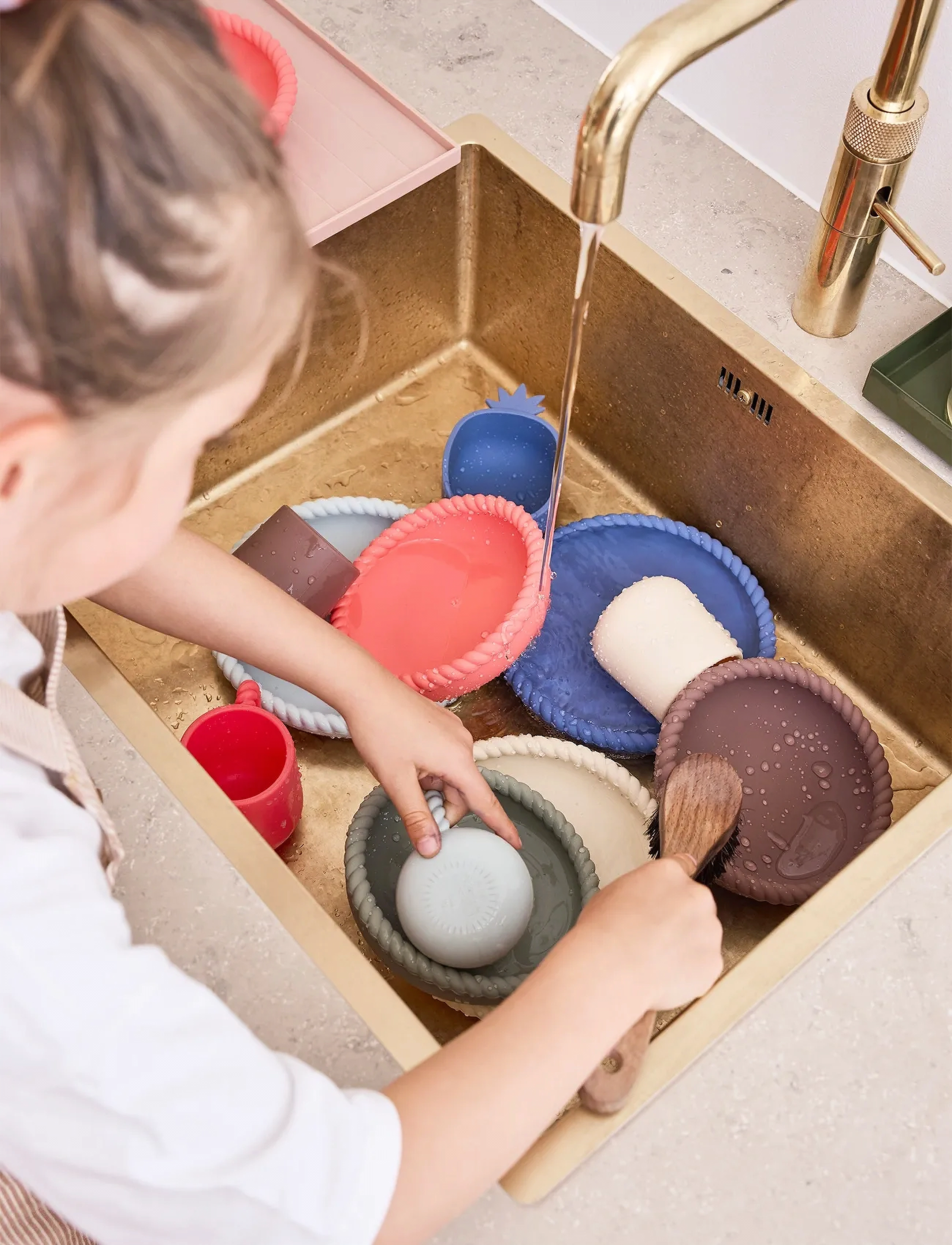 OYOY MINI - Mellow Plate & Bowl - laveste priser - blue/olive - 3