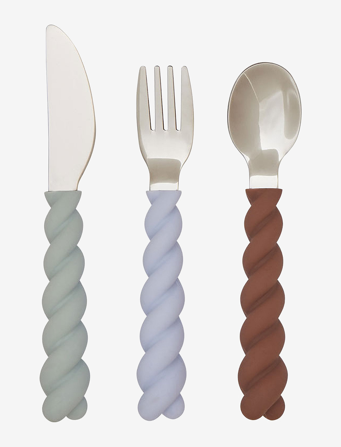 OYOY MINI - Mellow Cutlery - Pack of 3 - mažiausios kainos - palemint/choko/iceblue - 0