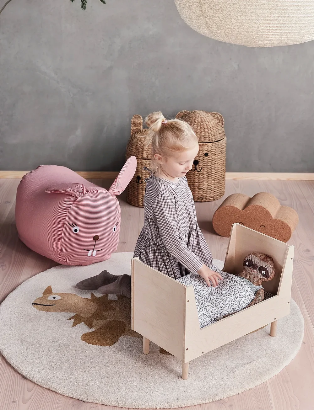 OYOY MINI - Billy Dino Rug - runde tæpper - saffron - 0