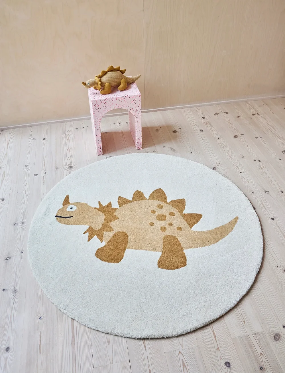 OYOY MINI - Billy Dino Rug - runde tæpper - saffron - 2