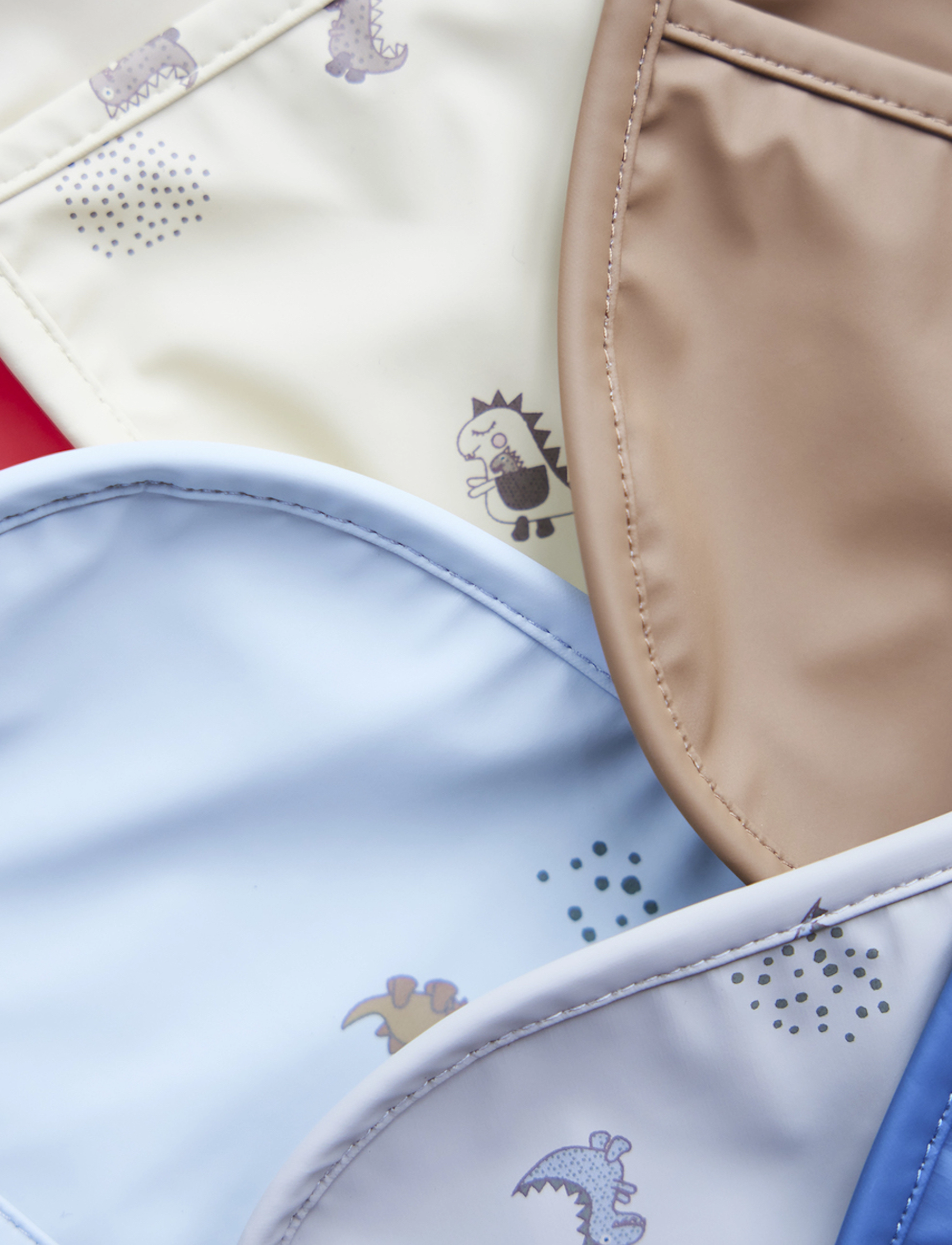 OYOY MINI - Dino Bib - Pack of 2 - sleeveless bibs - butter/cherryred - 2