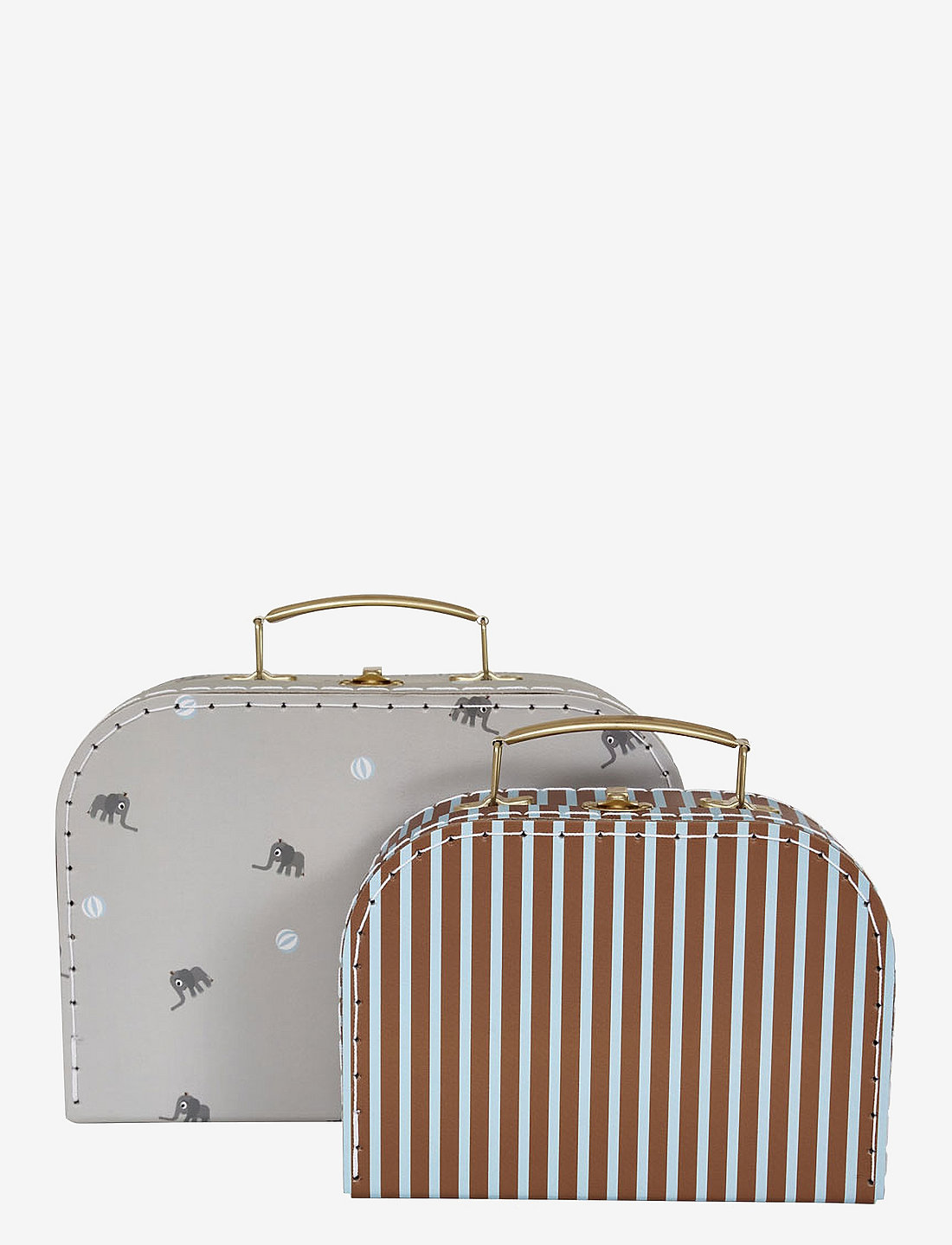 OYOY MINI Mini Suitcase Elephant Stripe Set Of 2 Travel Boozt