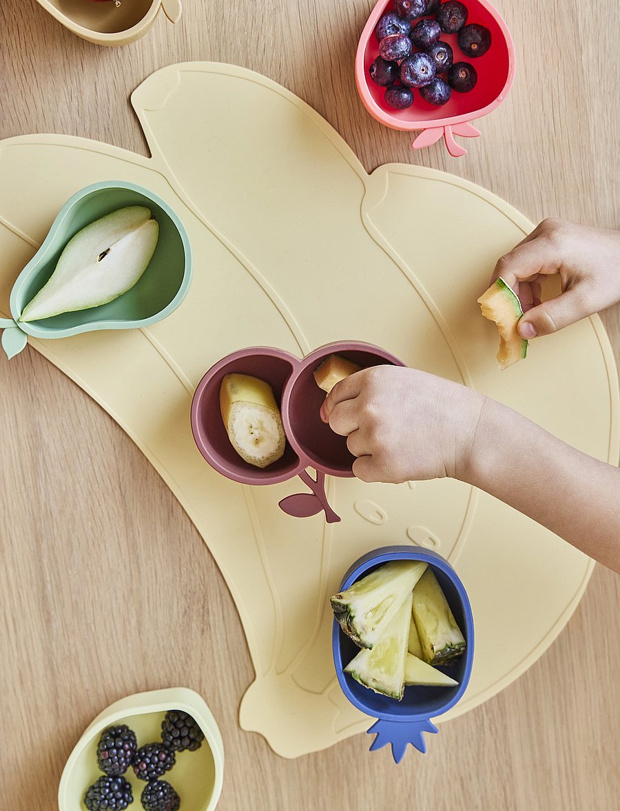 OYOY MINI - Strawberry & Cherry Snack Bowl - kausid - cherryred/nutmeg - 5