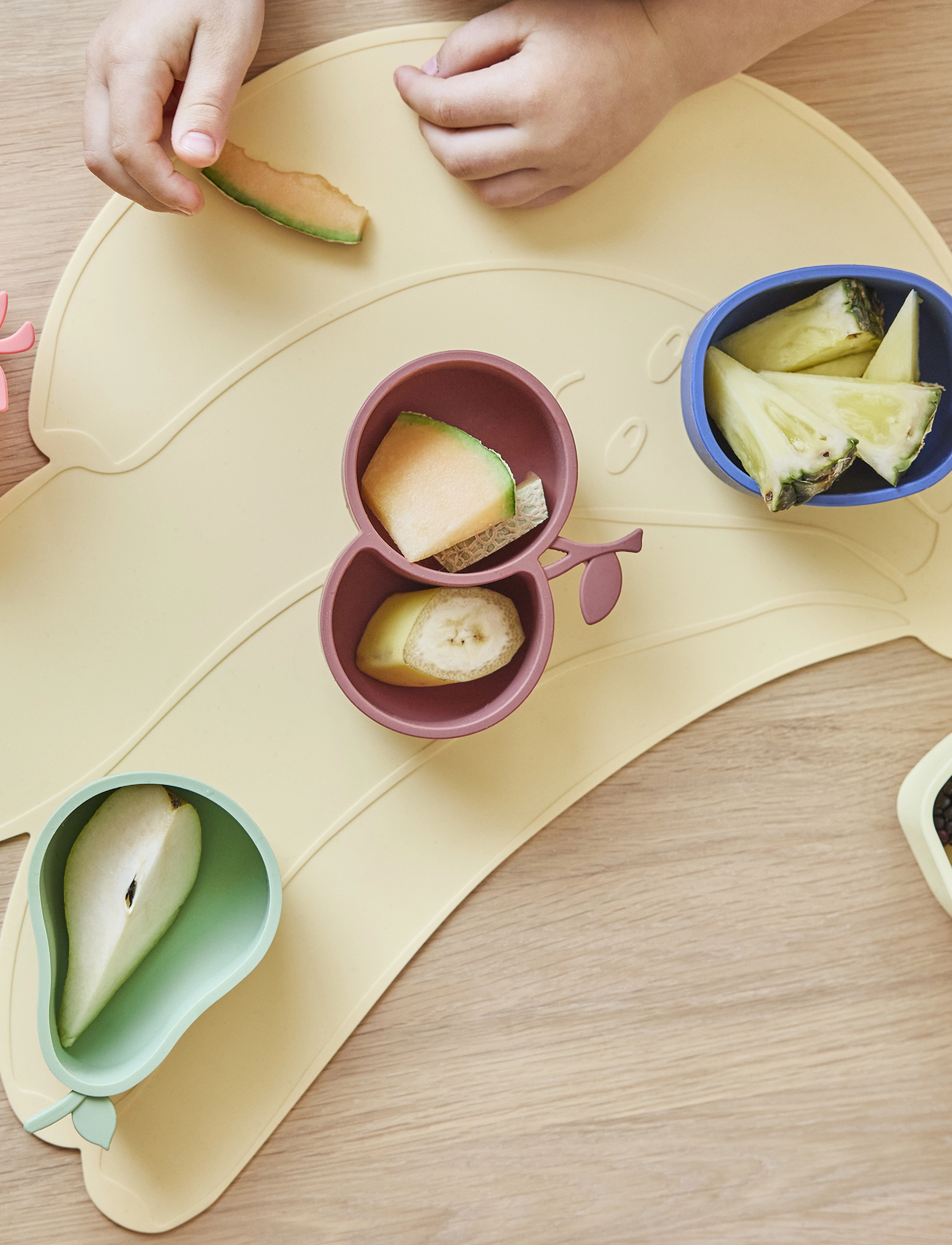 OYOY MINI Lemon & Pear Snack Bowl, One Size, Multi/patterned, Tallerkener Og Skåle > Skåle, Børn