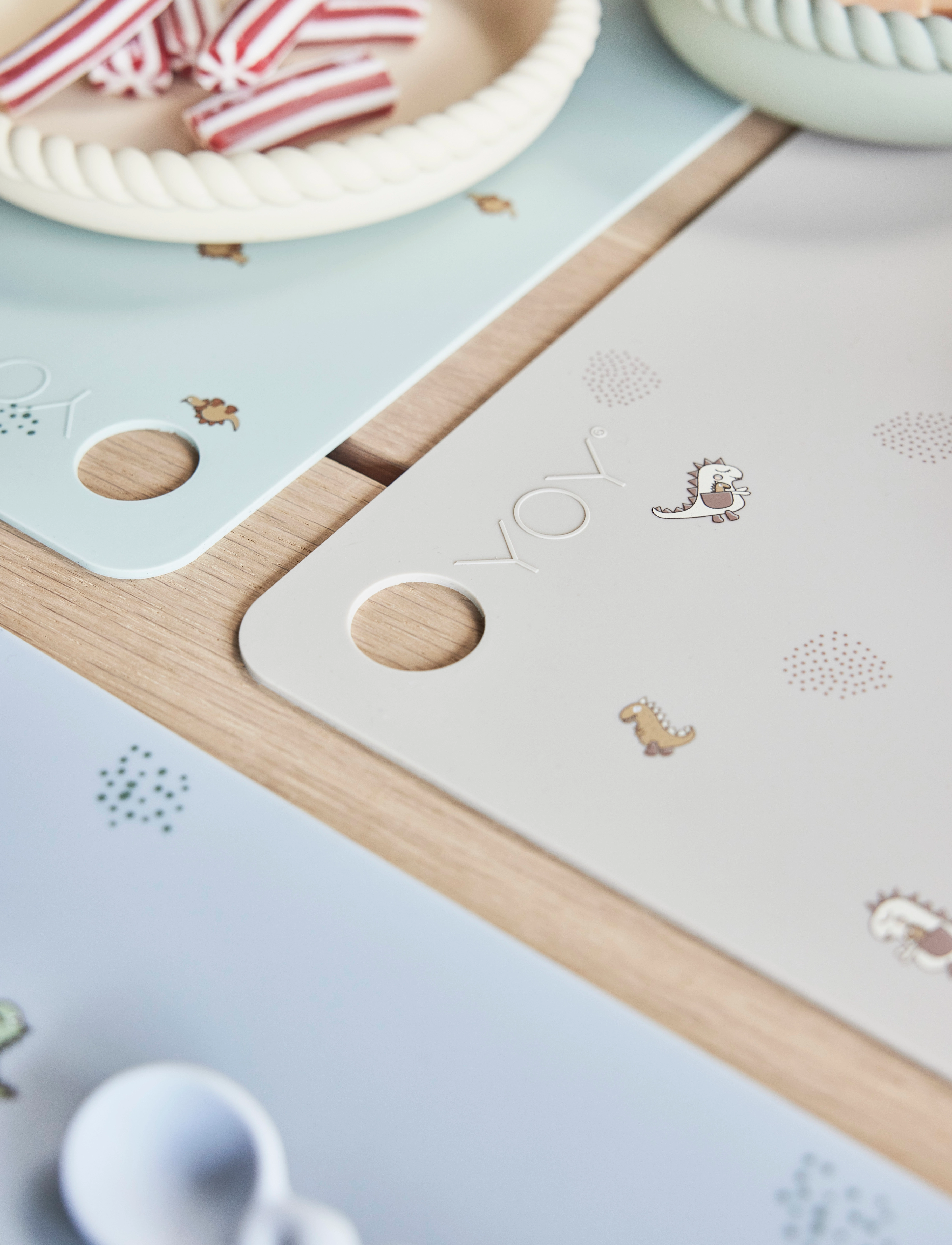 OYOY MINI - Placemat Theo Dino - deckchen - pale blue - 2