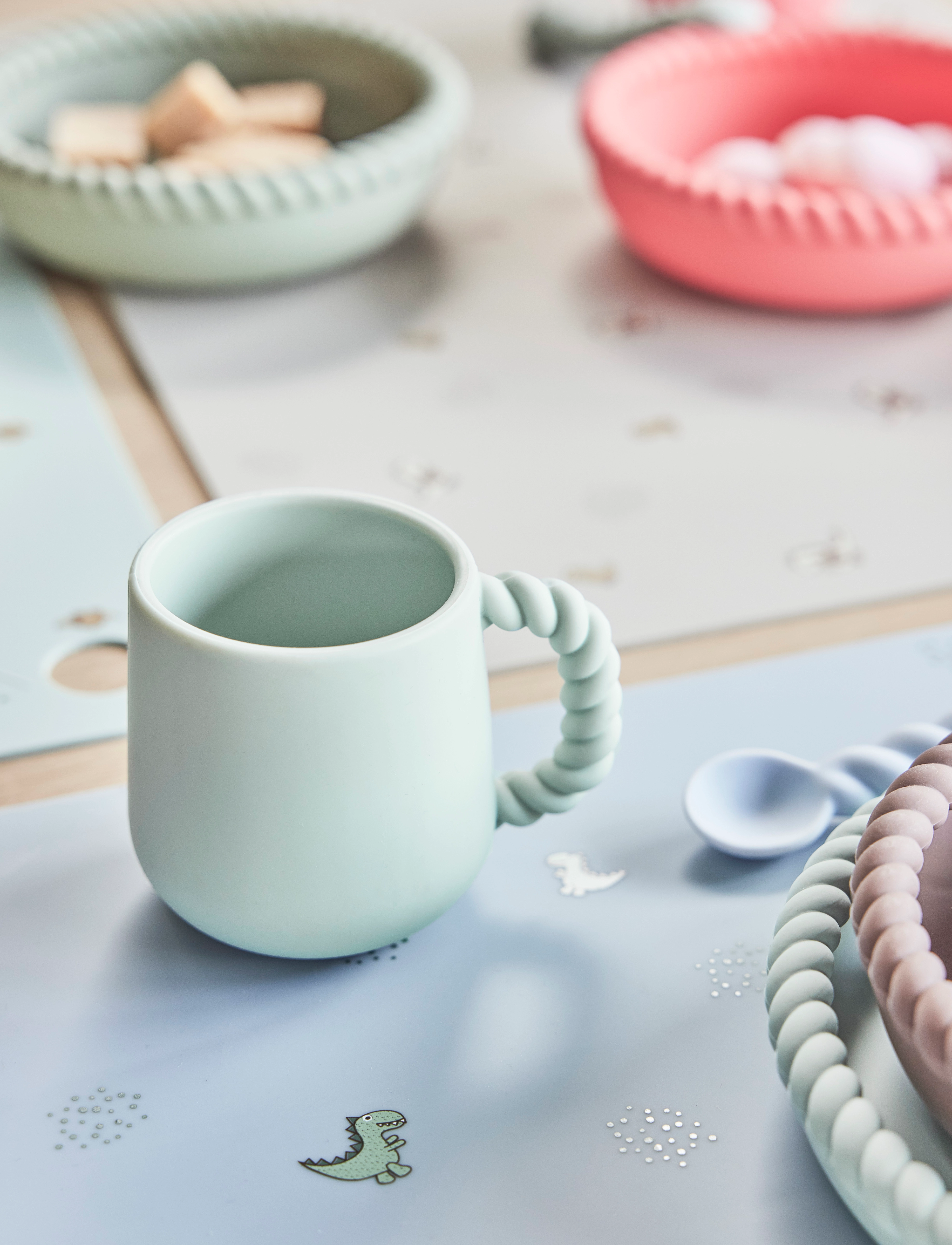 OYOY MINI - Placemat Theo Dino - deckchen - pale blue - 3