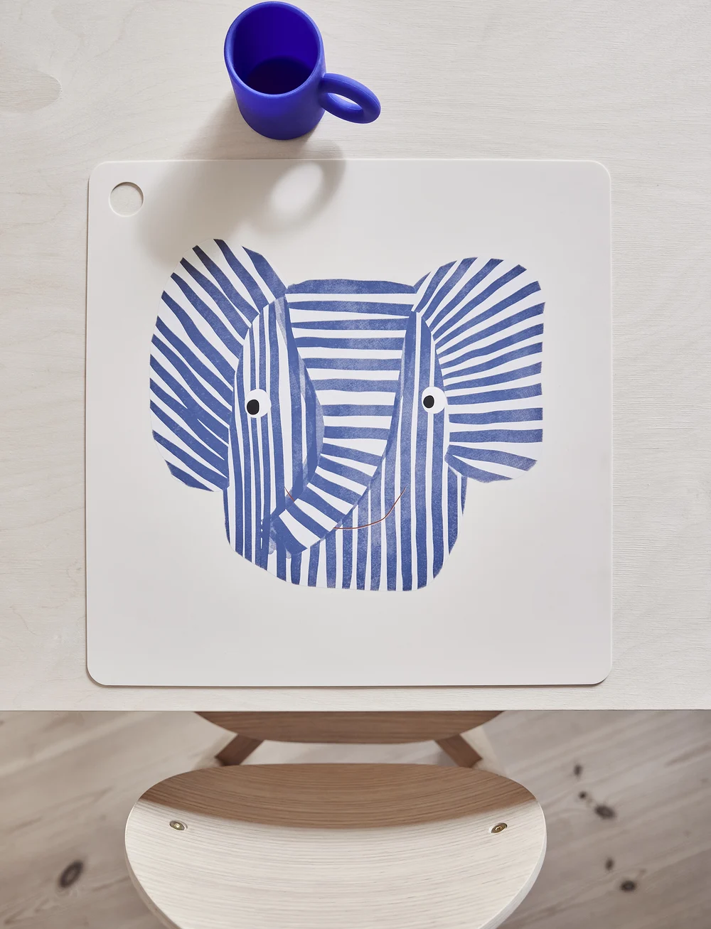 OYOY MINI - Placemat Erik Elephant - deckchen - blue - 2