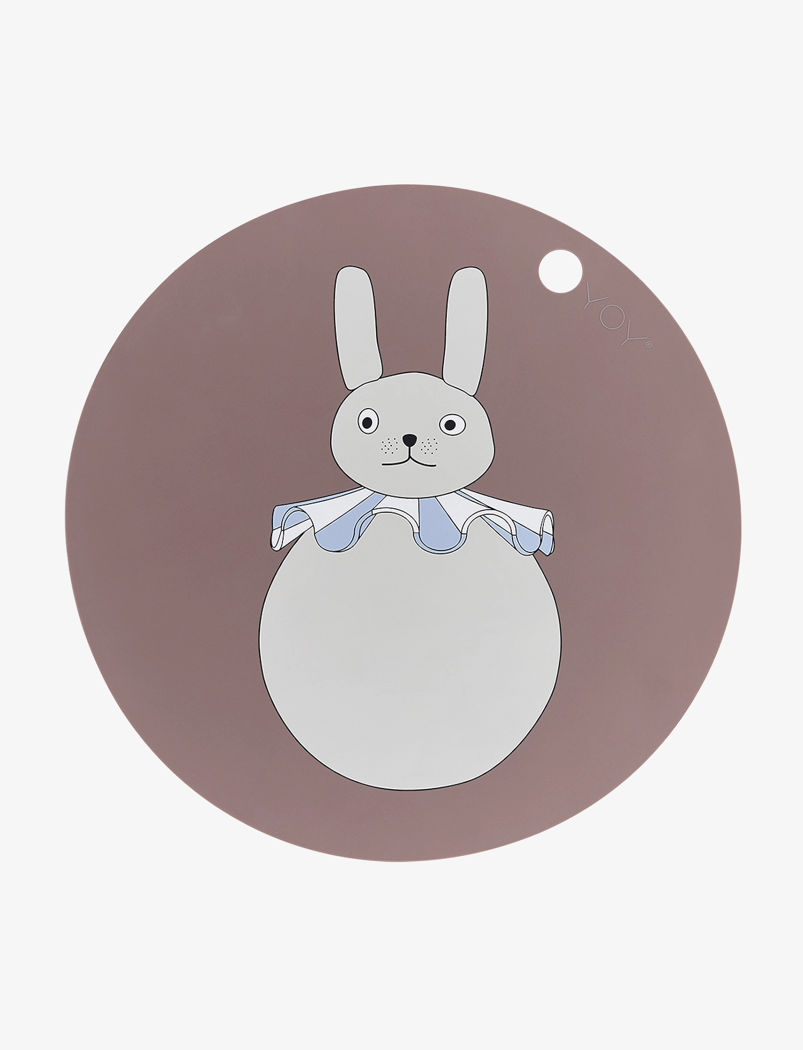 OYOY MINI Placemat Rabbit Pompom Pink - 39X39X0.2CMx39 - Kinder
