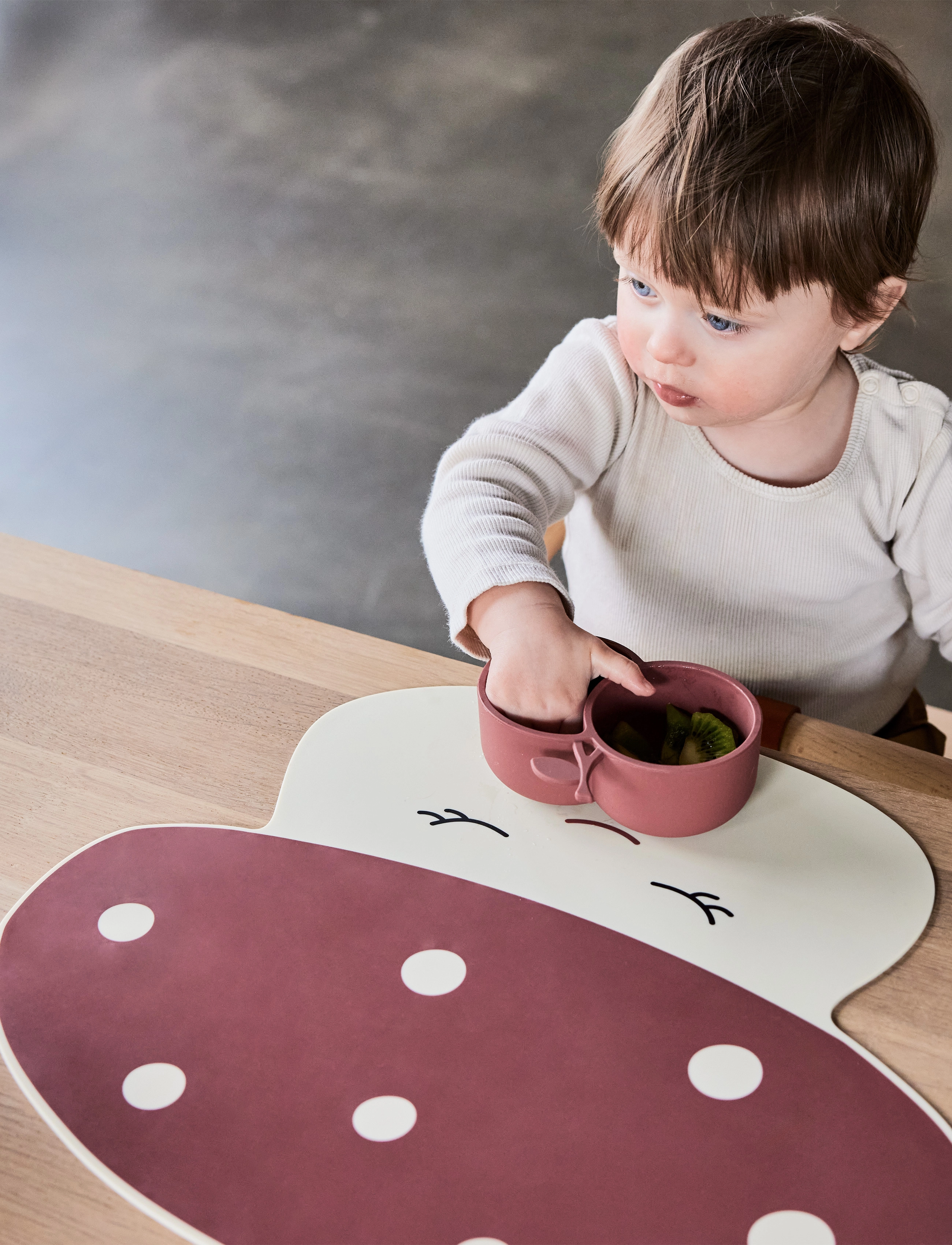 OYOY MINI Placemat Mushroom, 0.15X43X35.5 cm, Meal Time, Rot - Placemats & Coasters, Kinder