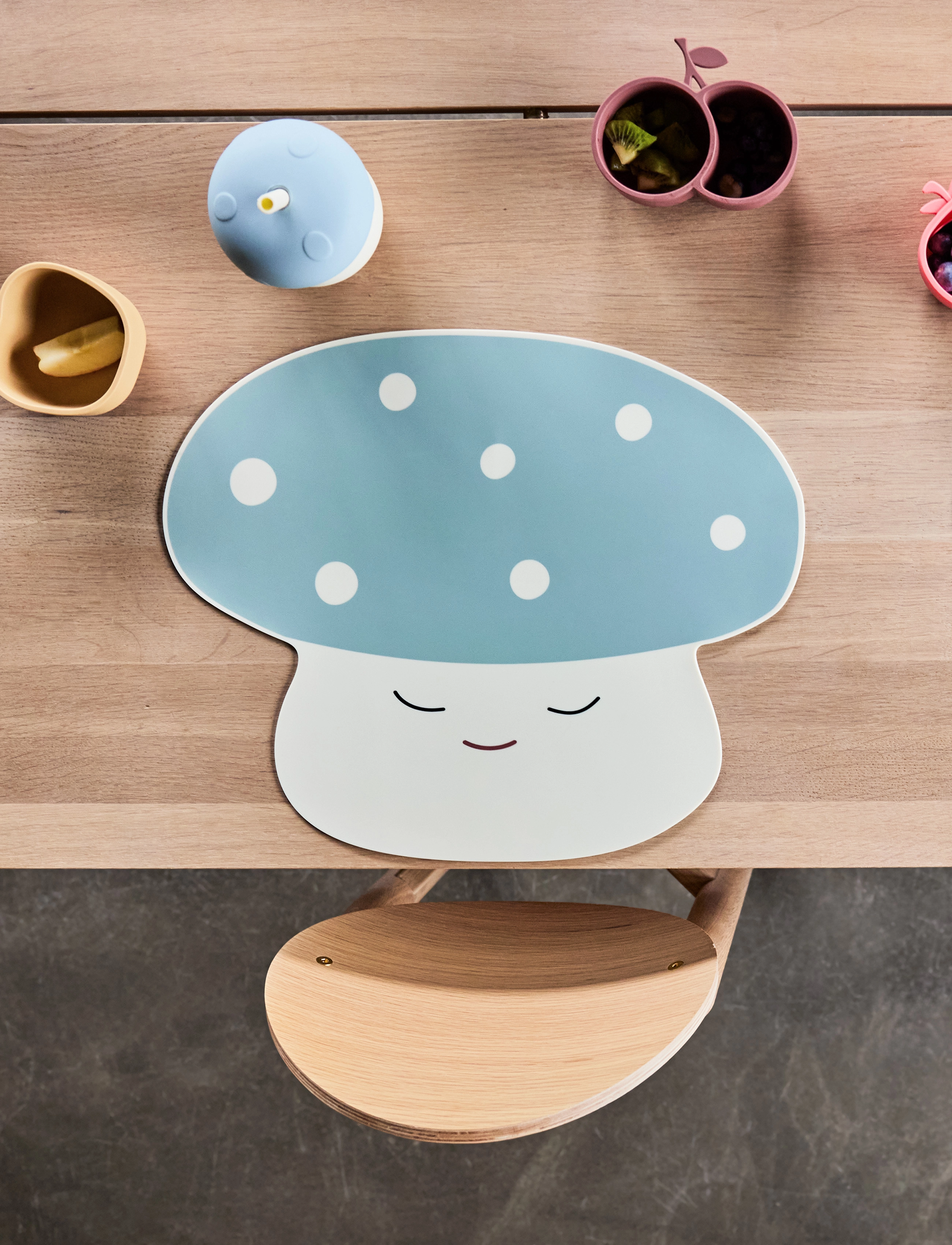 OYOY MINI Placemat Mushroom, 0.15X43X35.5 cm, Meal Time, Grün - Placemats & Coasters, Kinder