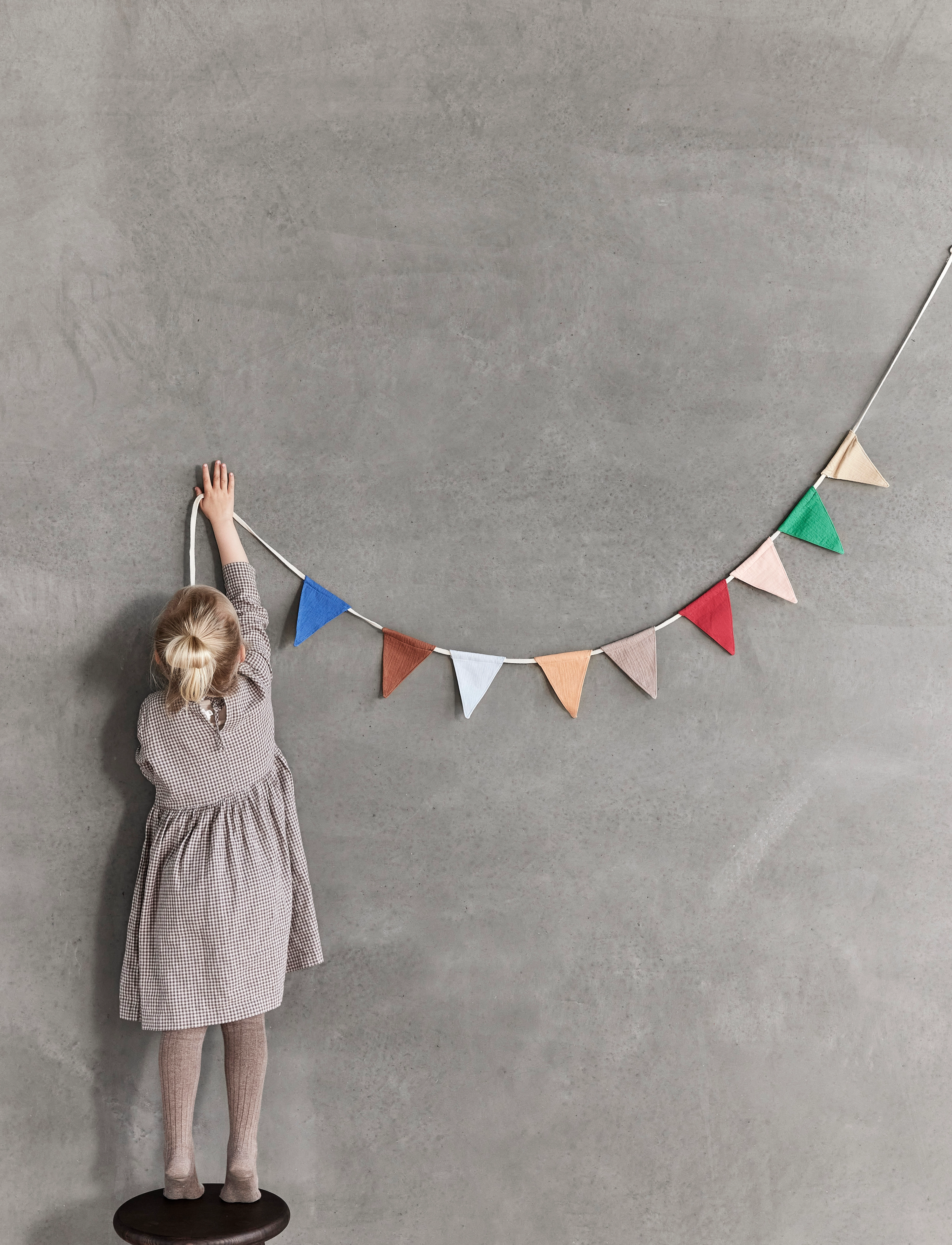 OYOY MINI Moni Muslin Garland, 13X11X3 cm x 13, Kids Decor, Mehrfarbig/gemustert - Decoration Accessories-details, Kinder