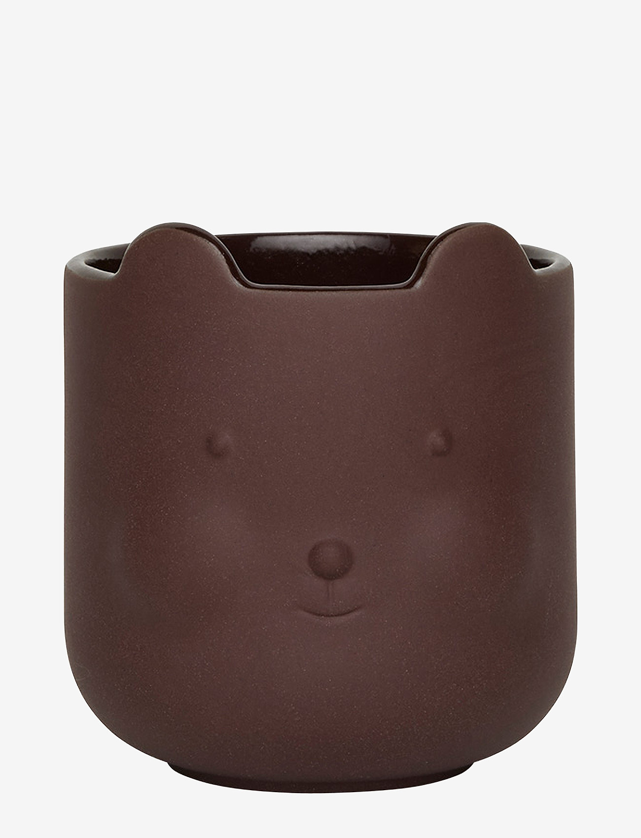 OYOY MINI - Bear Pot - decorations - dark terracotta - 0