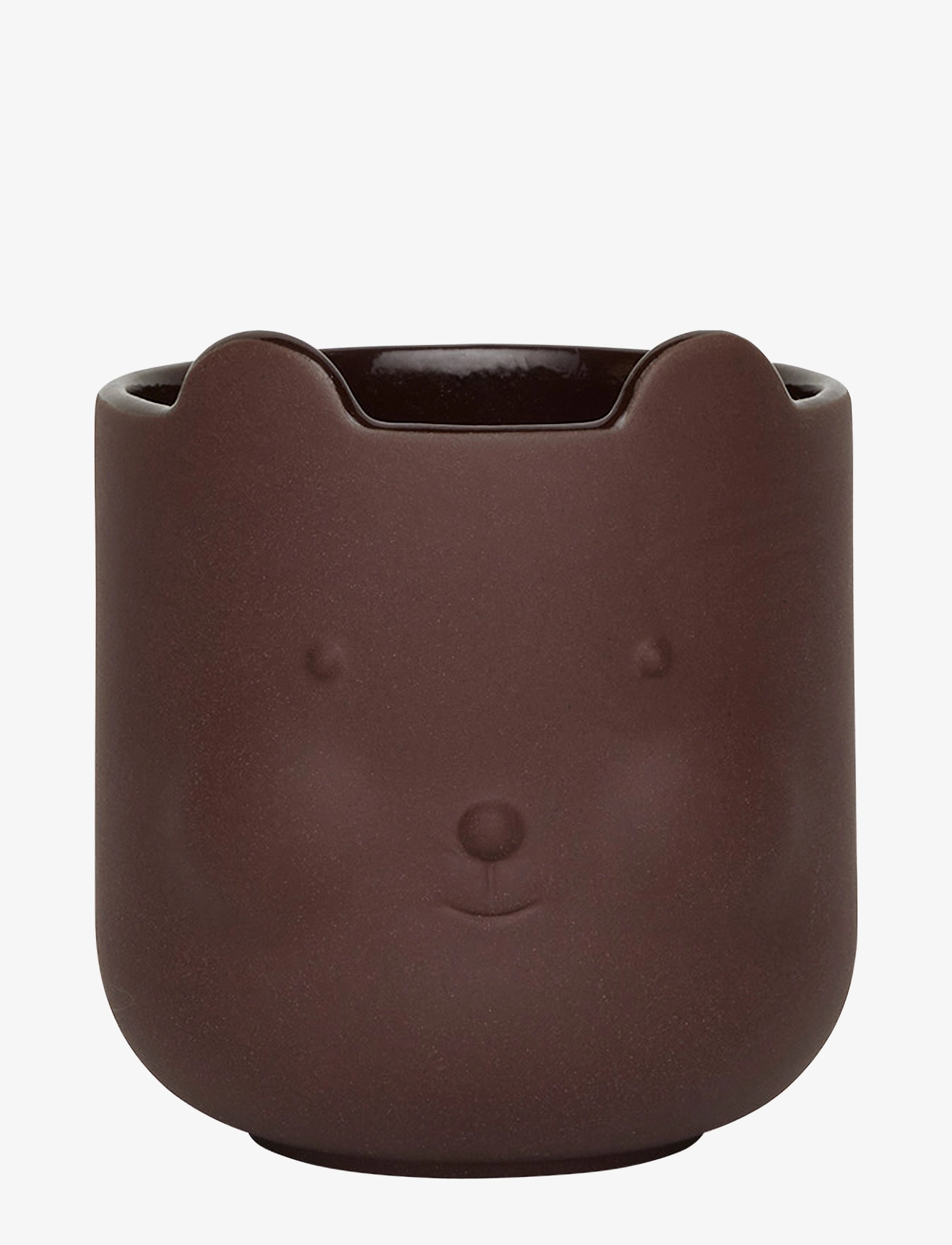 OYOY MINI Bear Pot - Blumentöpfe - DARK TERRACOTTA / brown