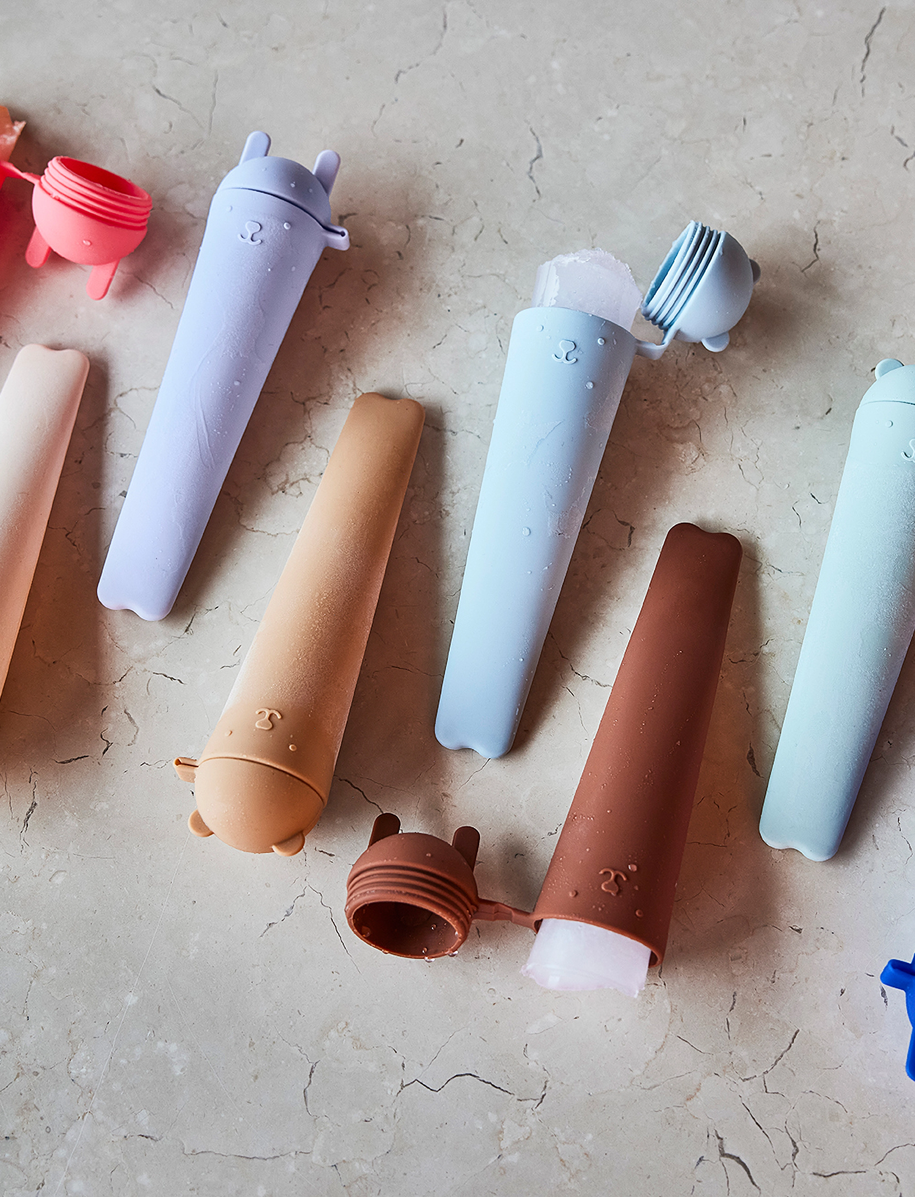 OYOY MINI - Ninka & Teddy Ice Pops - Pack of 4 - optic blue / pale green / pale blue / caramel - 2
