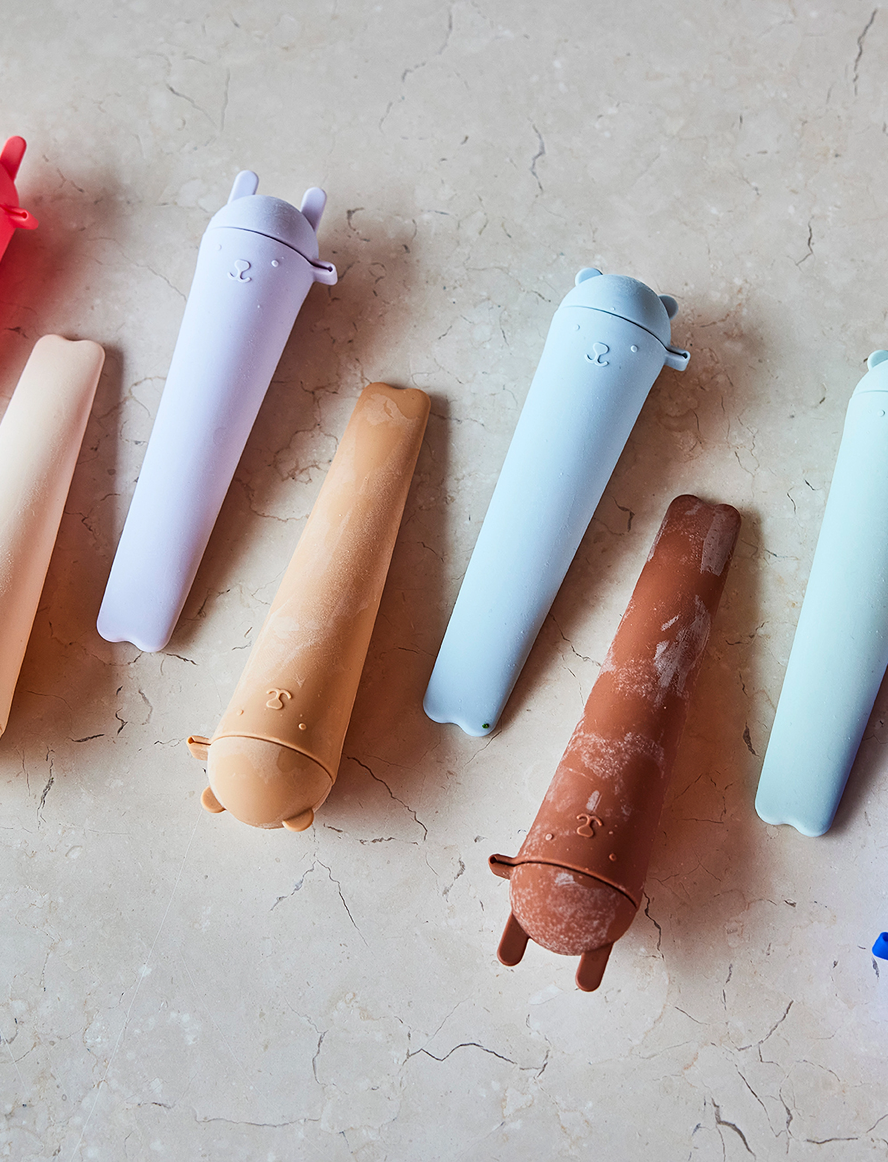 OYOY MINI - Ninka & Teddy Ice Pops - Pack of 4 - lavender / vanilla / cherry red / rubber - 2