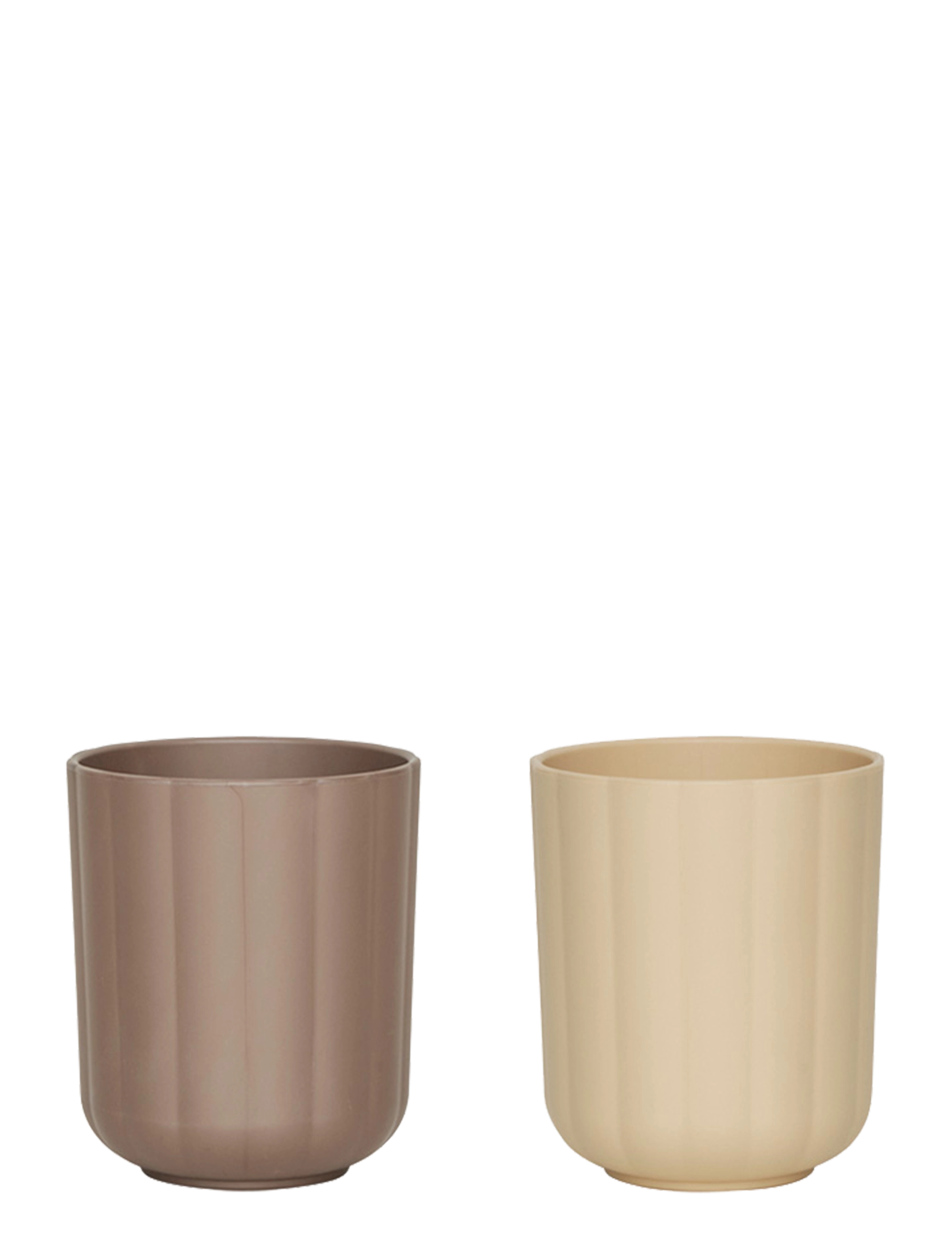 OYOY MINI Pullo Cup - Pack of 2 - Cups & mugs - TAUPE / VANILLA / beige