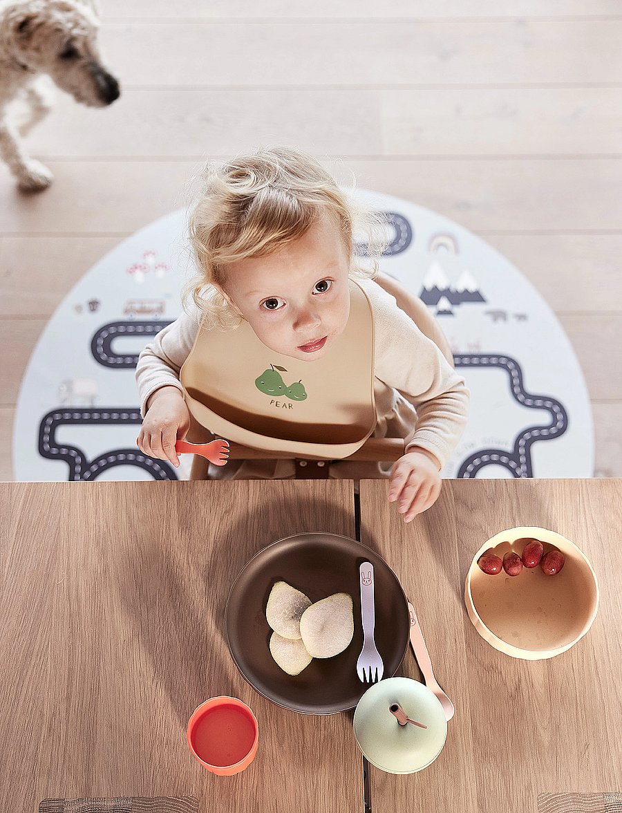 OYOY MINI - Pullo Plate & Bowl - Set of 2 - teller - taupe / vanilla - 0
