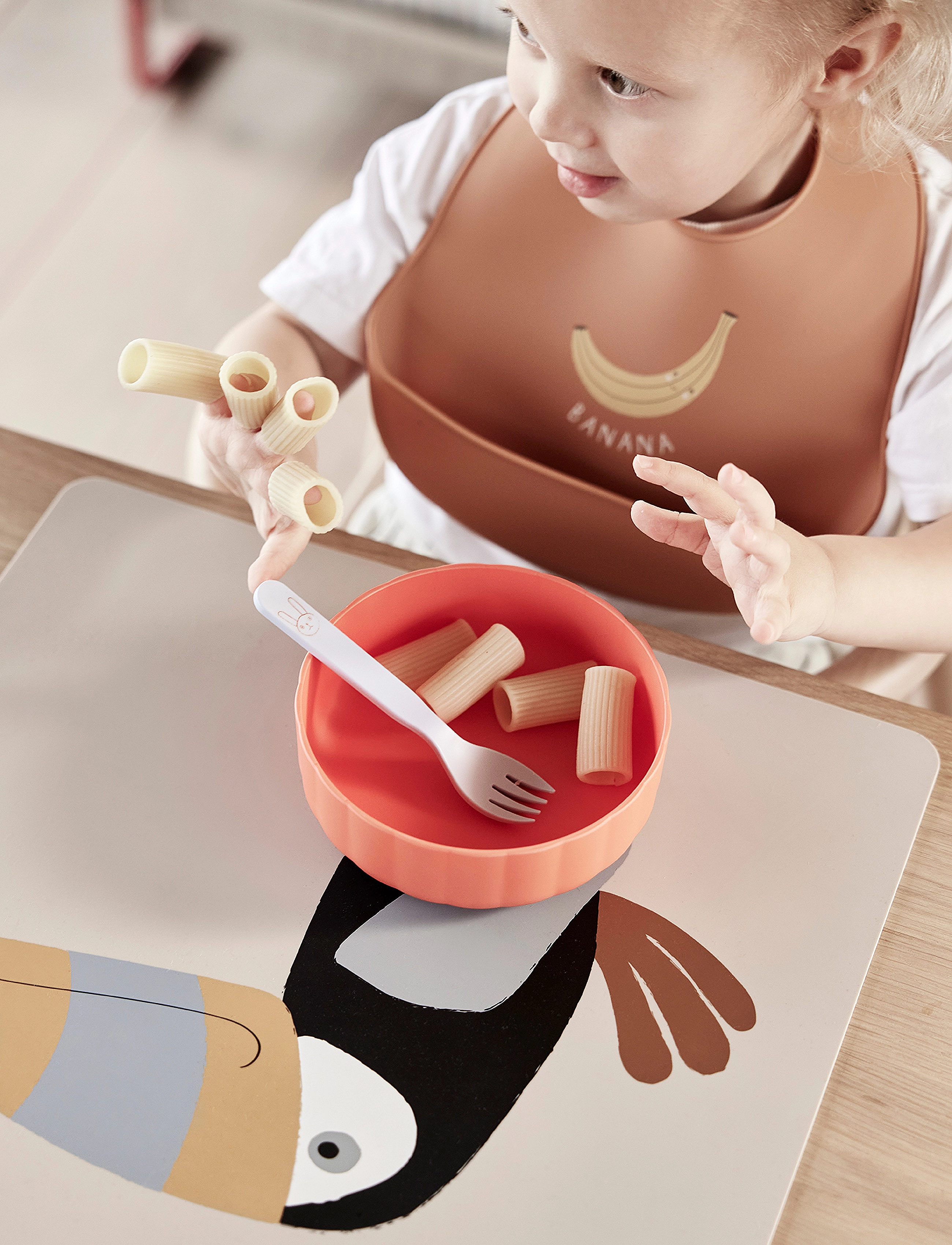 OYOY MINI Pullo Plate & Bowl Set Of 2, Ø 20 cm x 20, Plates Bowls, Mehrfarbig/gemustert - Plates, Kinder