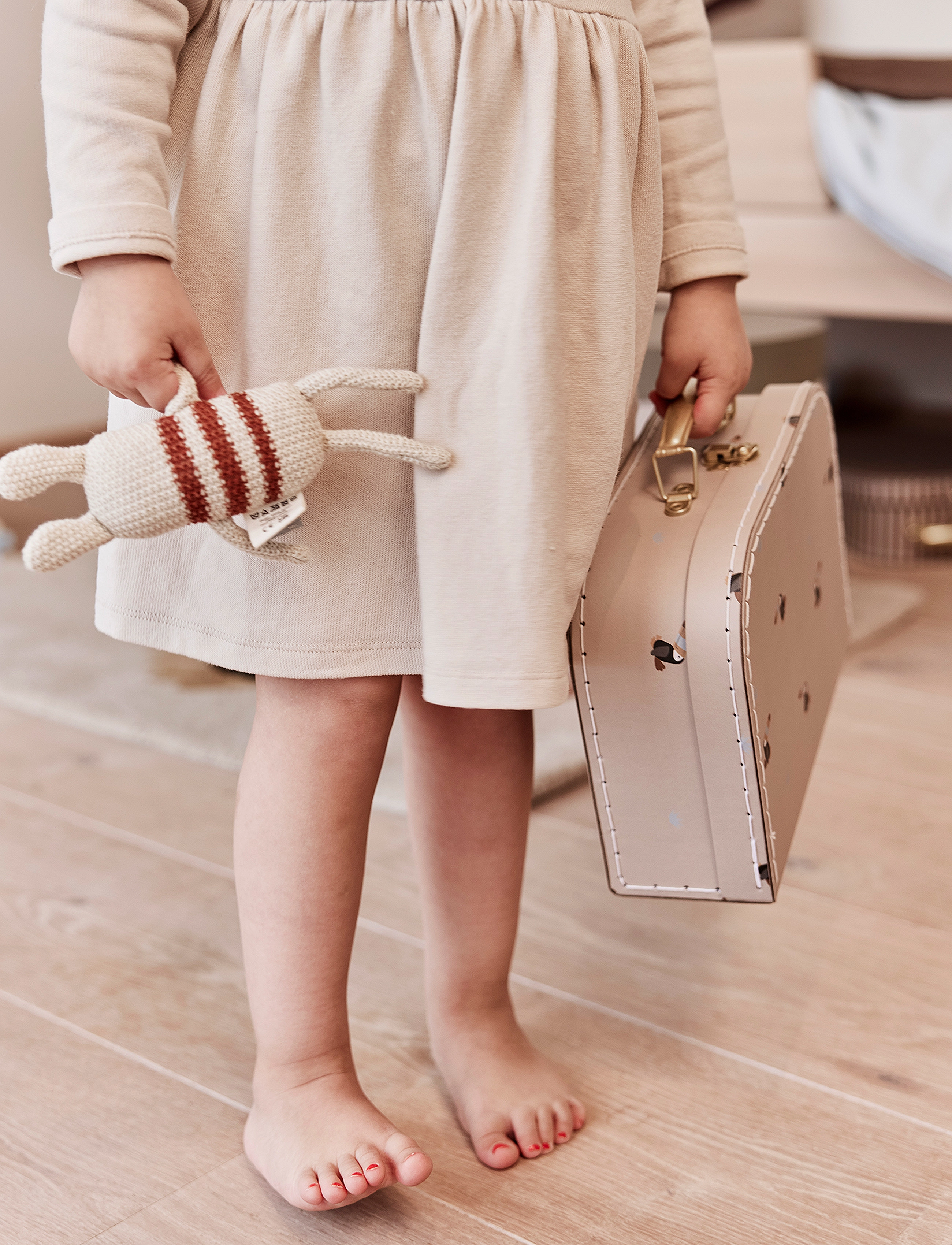 OYOY MINI Mini Suitcase Crocodile & Stripe Set Of 2, One Size x 25.5, Storage, Mehrfarbig/gemustert - Storage Boxes, Kinder