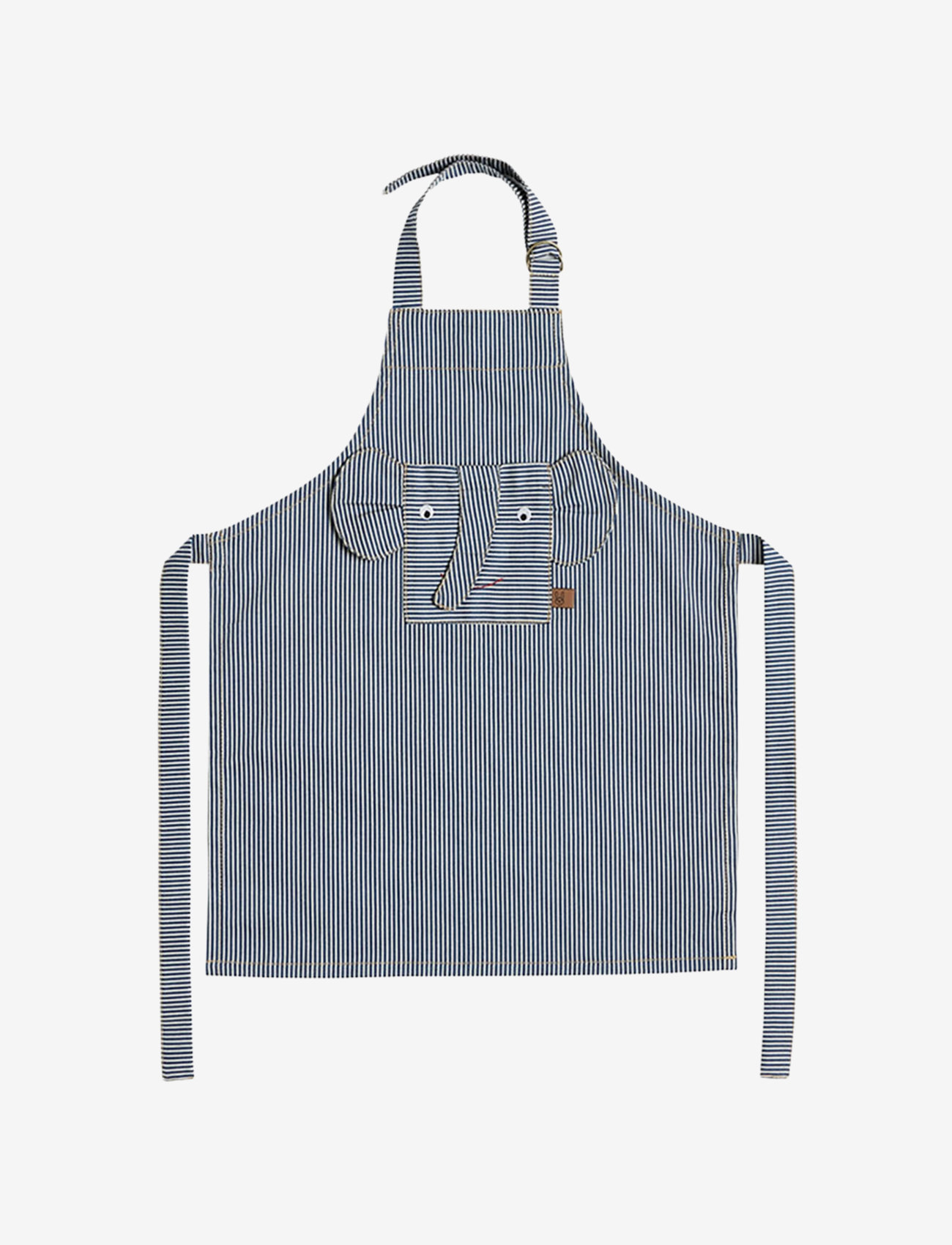 OYOY MINI - Striped Denim Elephant Apron - tabliers - blue - 1