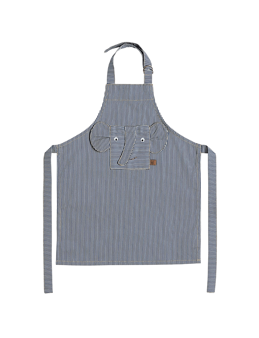 OYOY MINI - Striped Denim Elephant Apron - schürzen - blue - 1