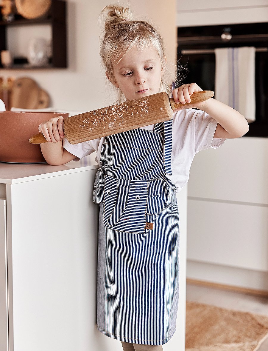 OYOY MINI - Striped Denim Elephant Apron - schürzen - blue - 0