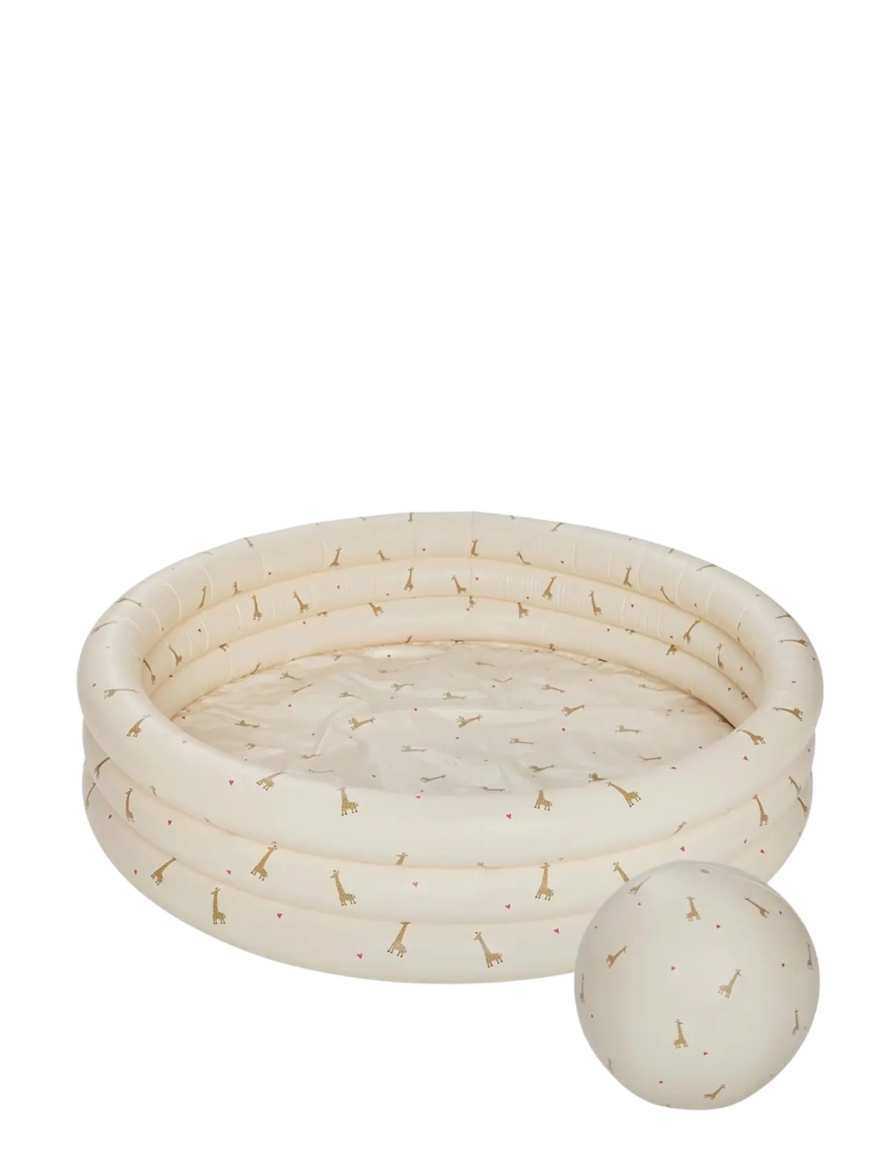 OYOY MINI Giraffe Swimming Pool Large & Beach Ball Cream - One Sizex120 - Kinder