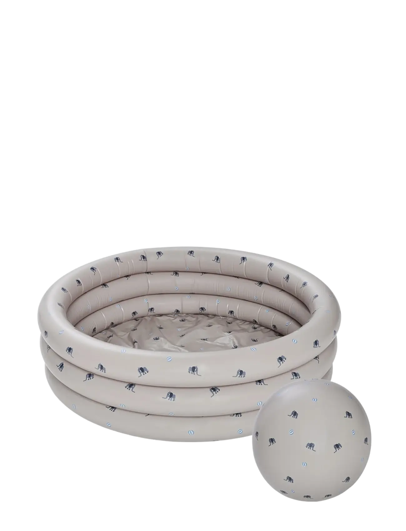 OYOY MINI Elephant Swimming Pool Klein & Beach Ball Beige - One Sizex85 - Kinder
