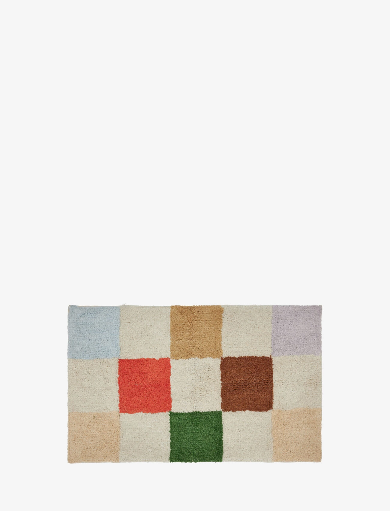 OYOY MINI Chess Rug Small, Firkantet tæppe, Multi/mønstret, Str: 80X48CM