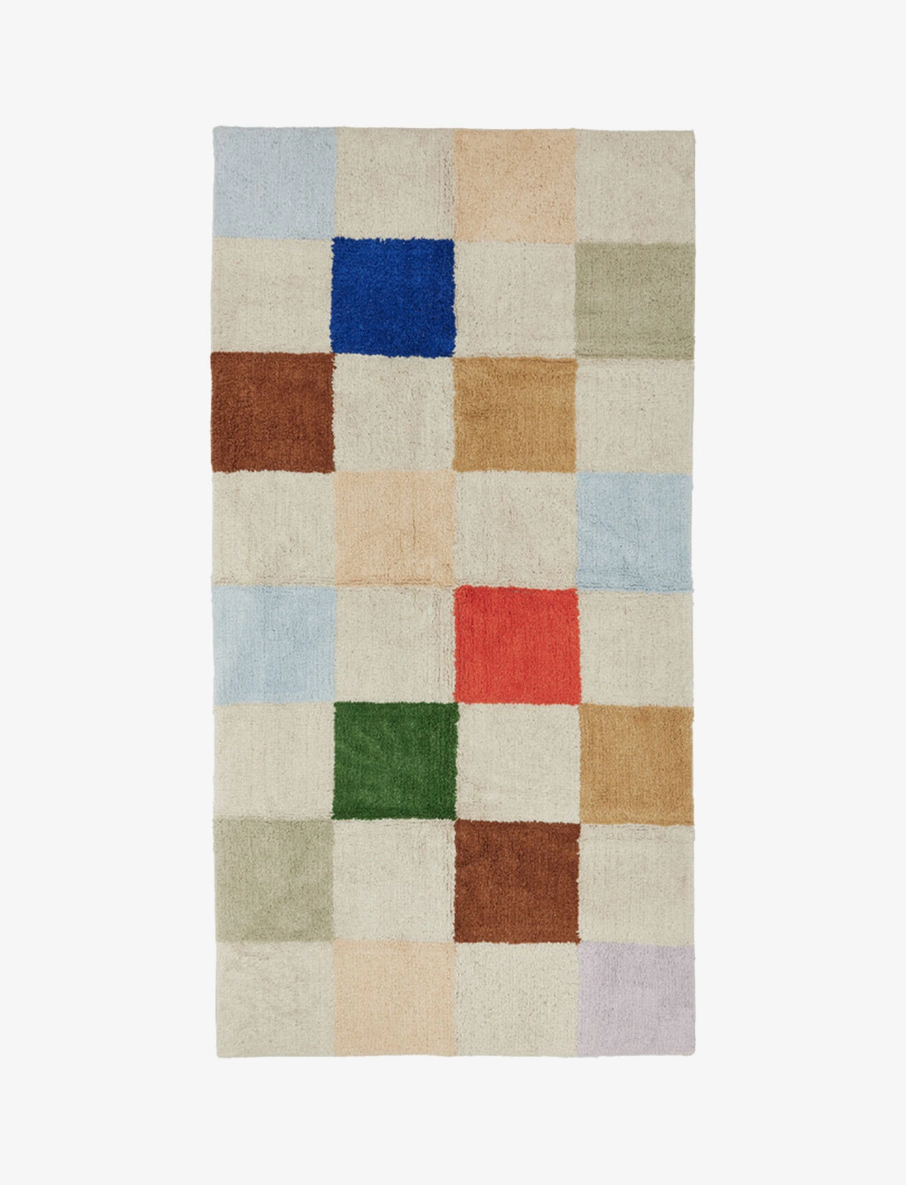 OYOY MINI Chess Rug - Large Patterned - 168X84CM - Kinder