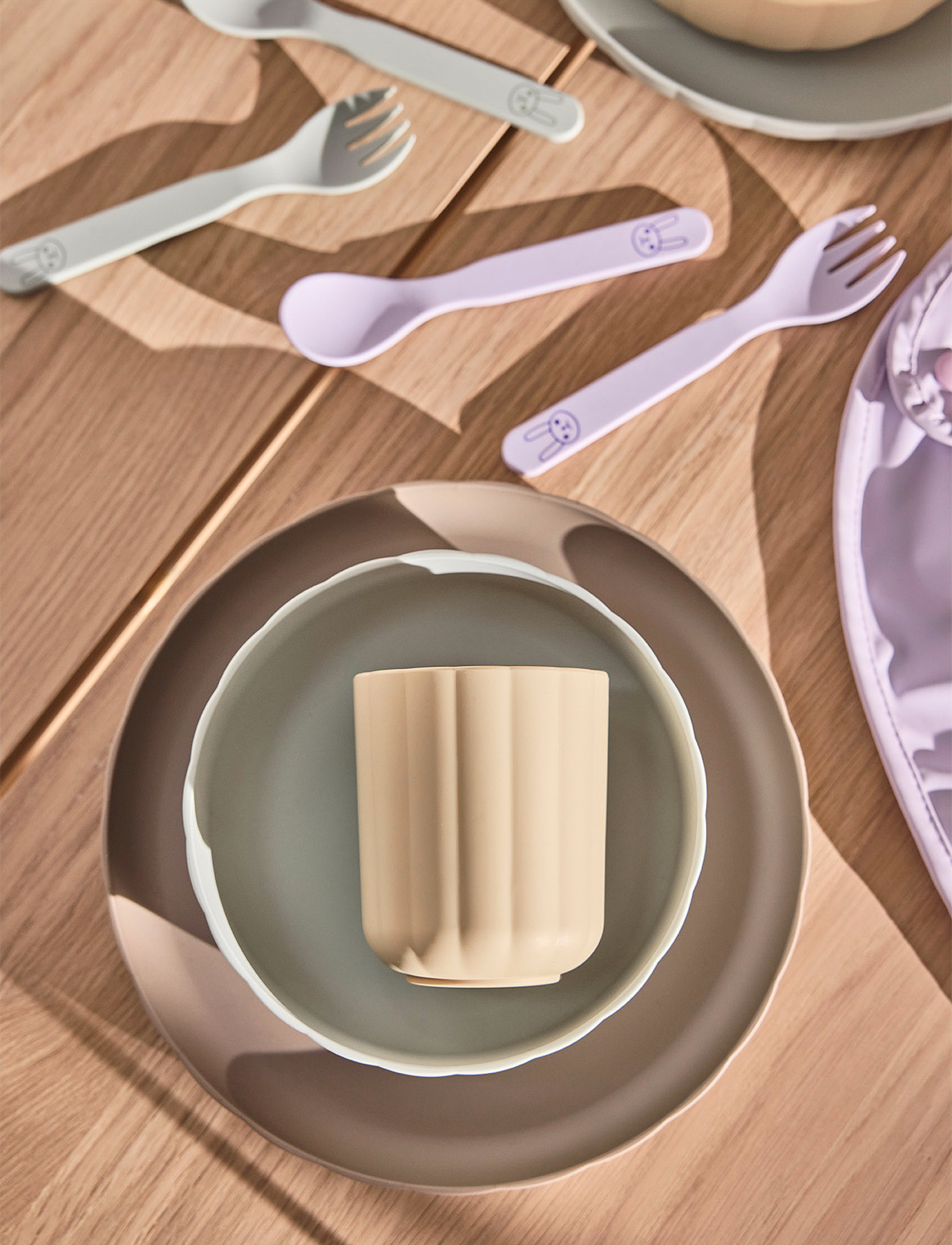 OYOY MINI Pullo Cutlery, 13.5X2.8X0.5 cm x 13.5, Meal Time, Lila - Kinder