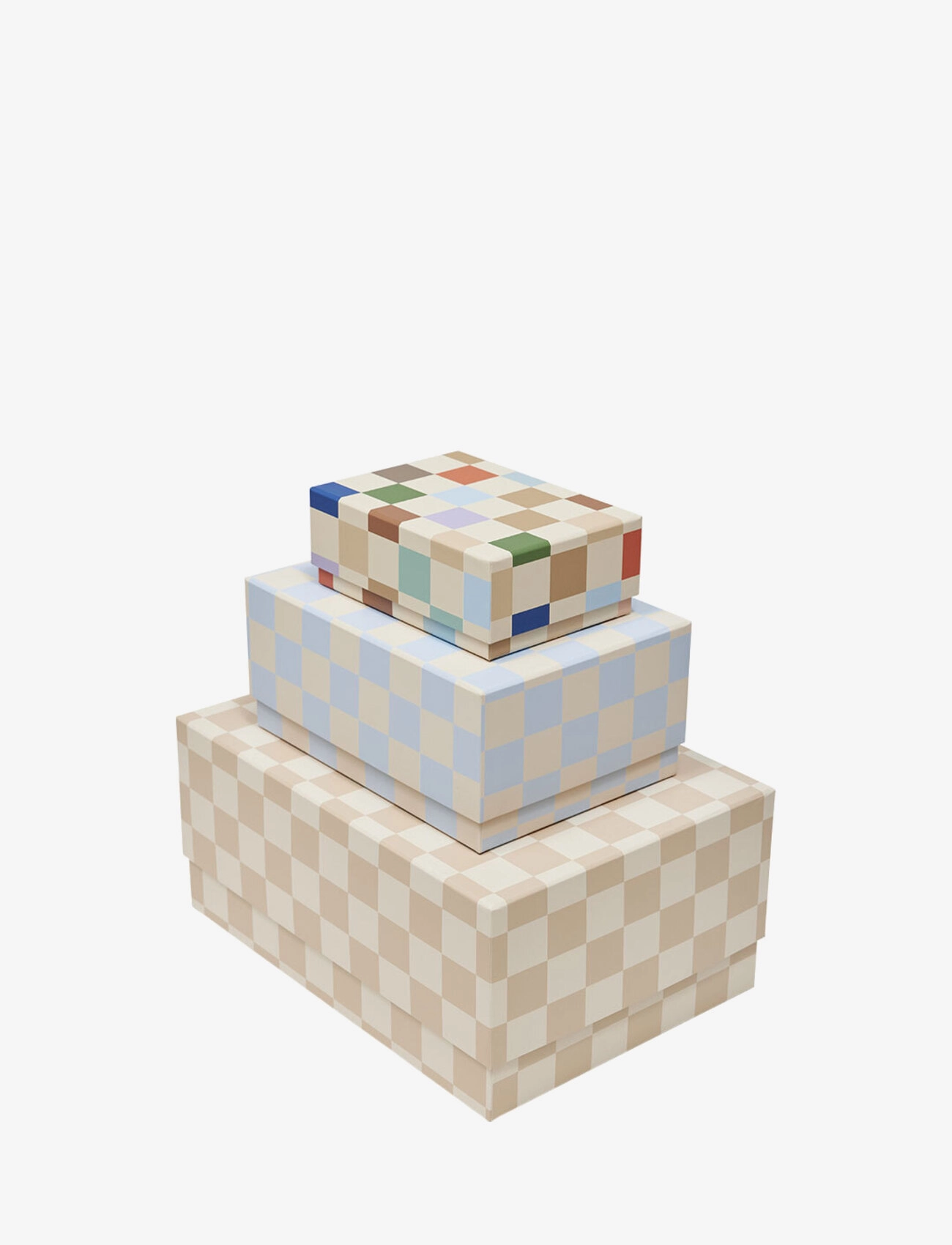 OYOY MINI Mana Storage Box Mix - Set Of 3 Patterned - One Size - Kinder