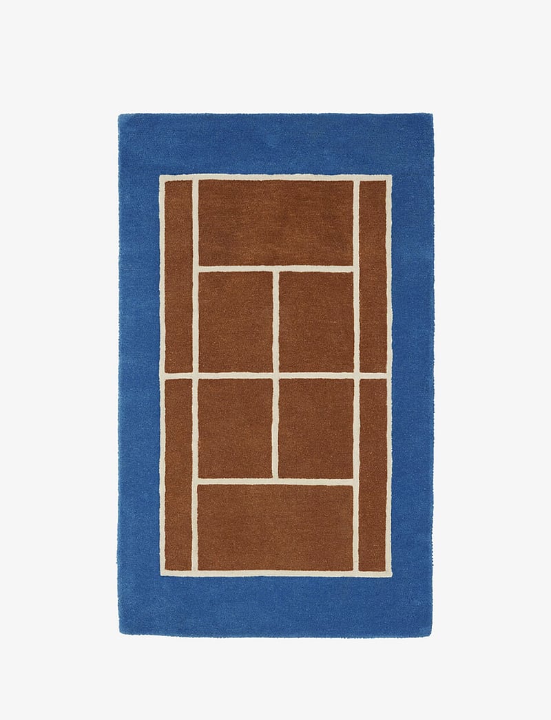 OYOY MINI - Tennis Rug - rechteckig teppiche - caramel / optic blue - 1