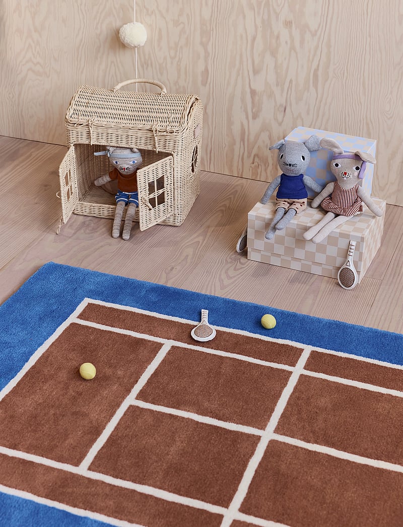 OYOY MINI - Tennis Rug - rechteckig teppiche - caramel / optic blue - 2