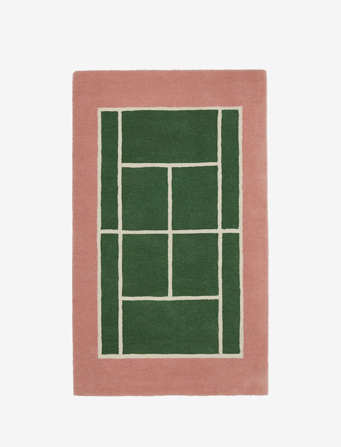 OYOY MINI - Tennis Rug - rechteckig teppiche - green / rose - 1