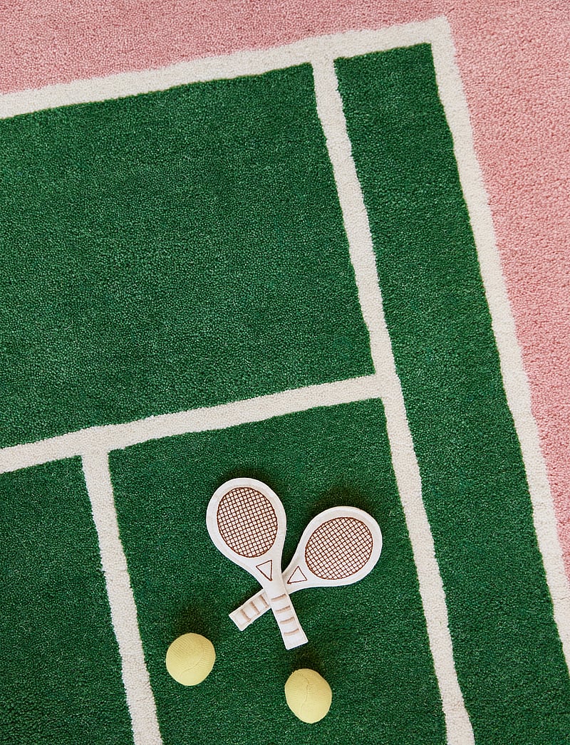 OYOY MINI - Tennis Rug - rechteckig teppiche - green / rose - 0