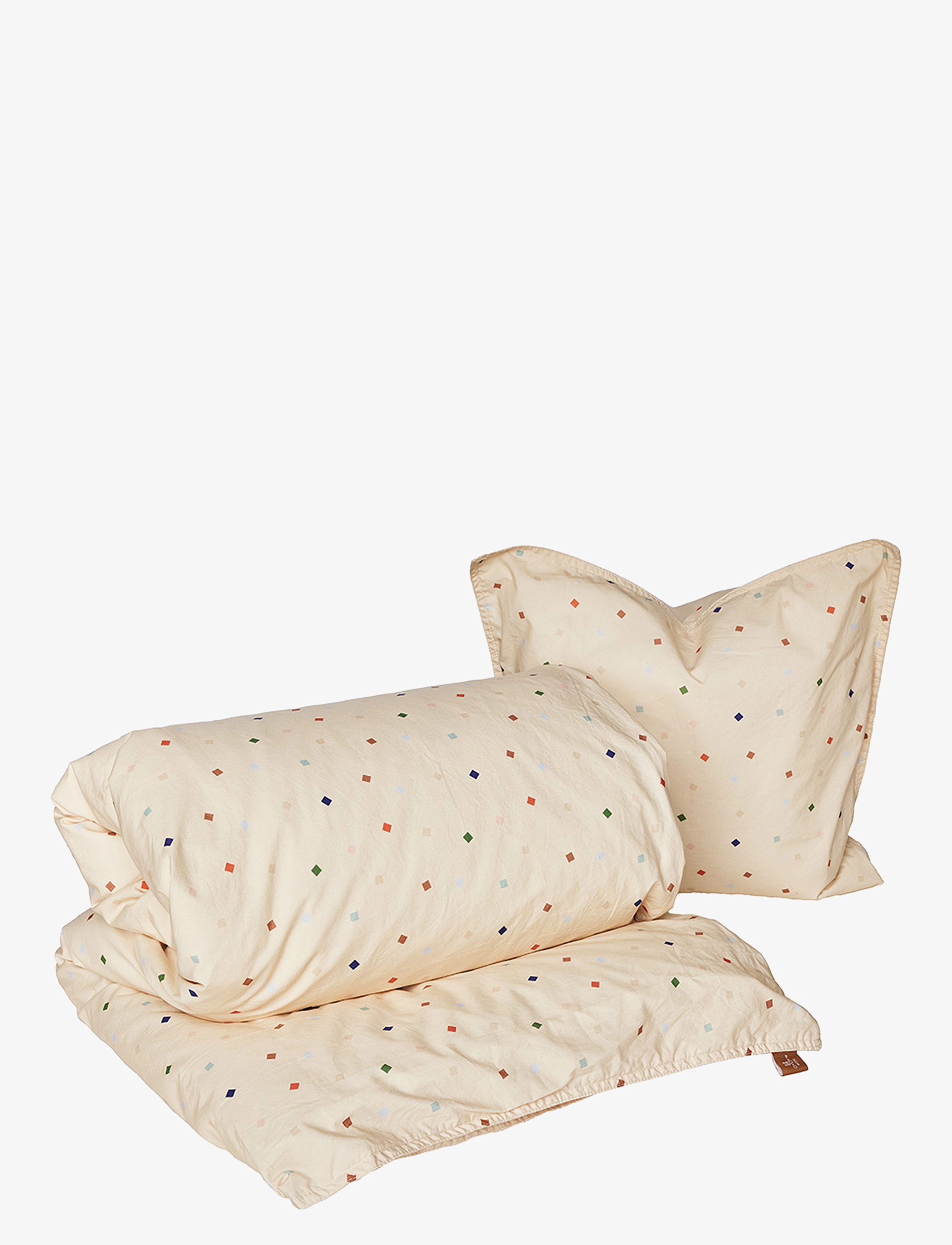 OYOY MINI Konfetti Bedding Baby, Bed Sæt, Creme, Str: 100X70CM;40X45CM
