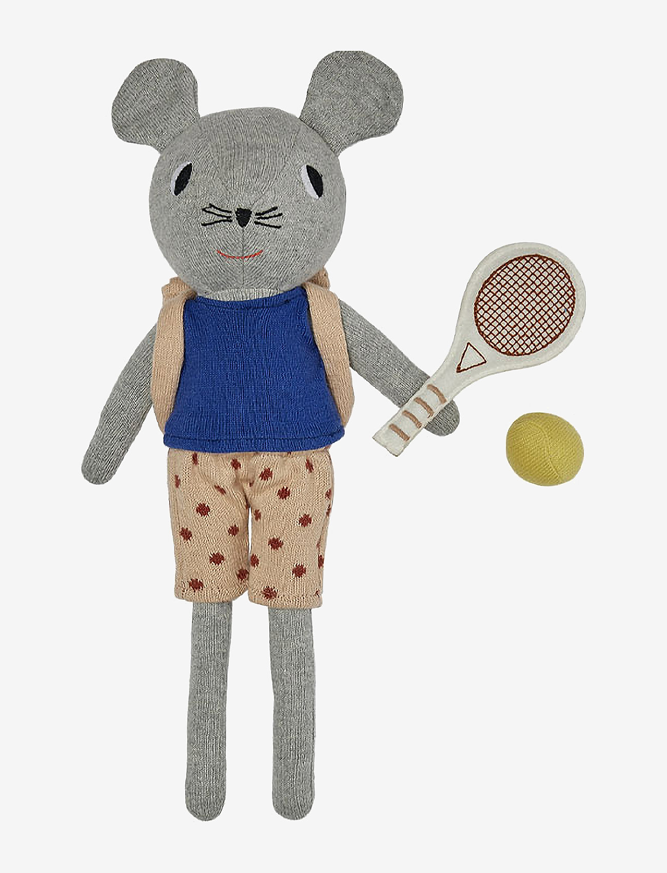 OYOY MINI - Nuni Mouse Tennis Doll - pehmed loomad - light grey - 1