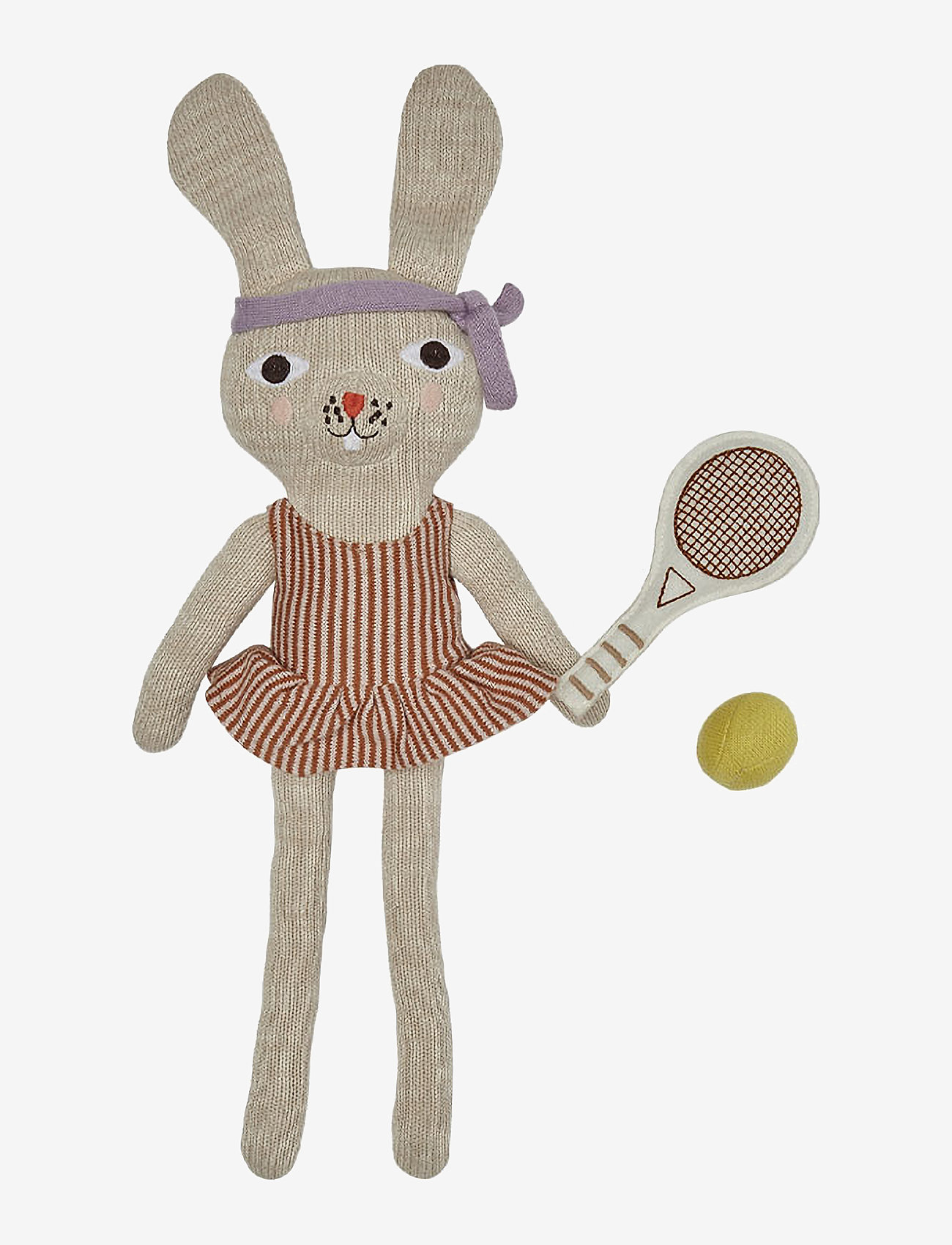 OYOY MINI - Miew Rabbit Tennis Doll - mjukisdjur - light brown melange - 1