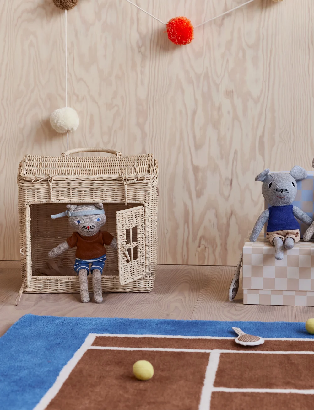 OYOY MINI - Polly Cat Tennis Doll - mjukisdjur - light brown melange - 2