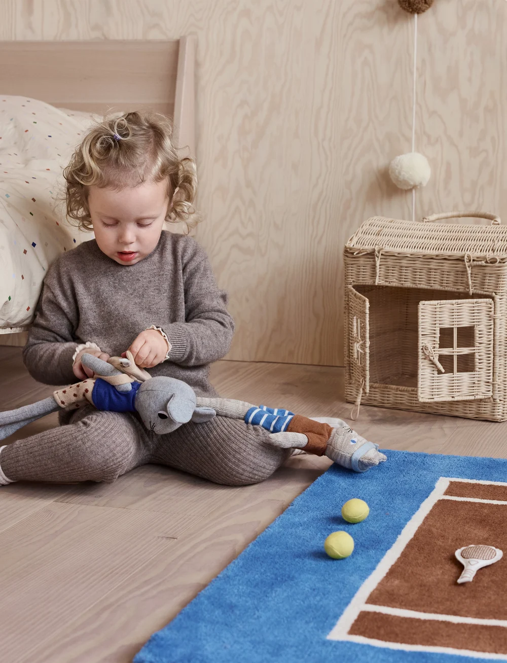 OYOY MINI - Polly Cat Tennis Doll - mjukisdjur - light brown melange - 3