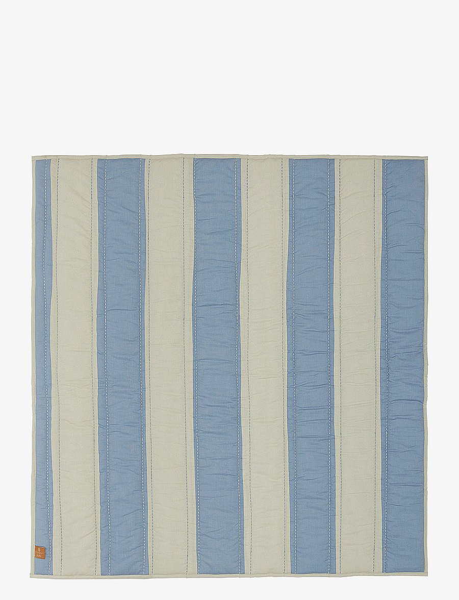 OYOY MINI - Striped Quilted Blanket - decken - blue / clay - 1