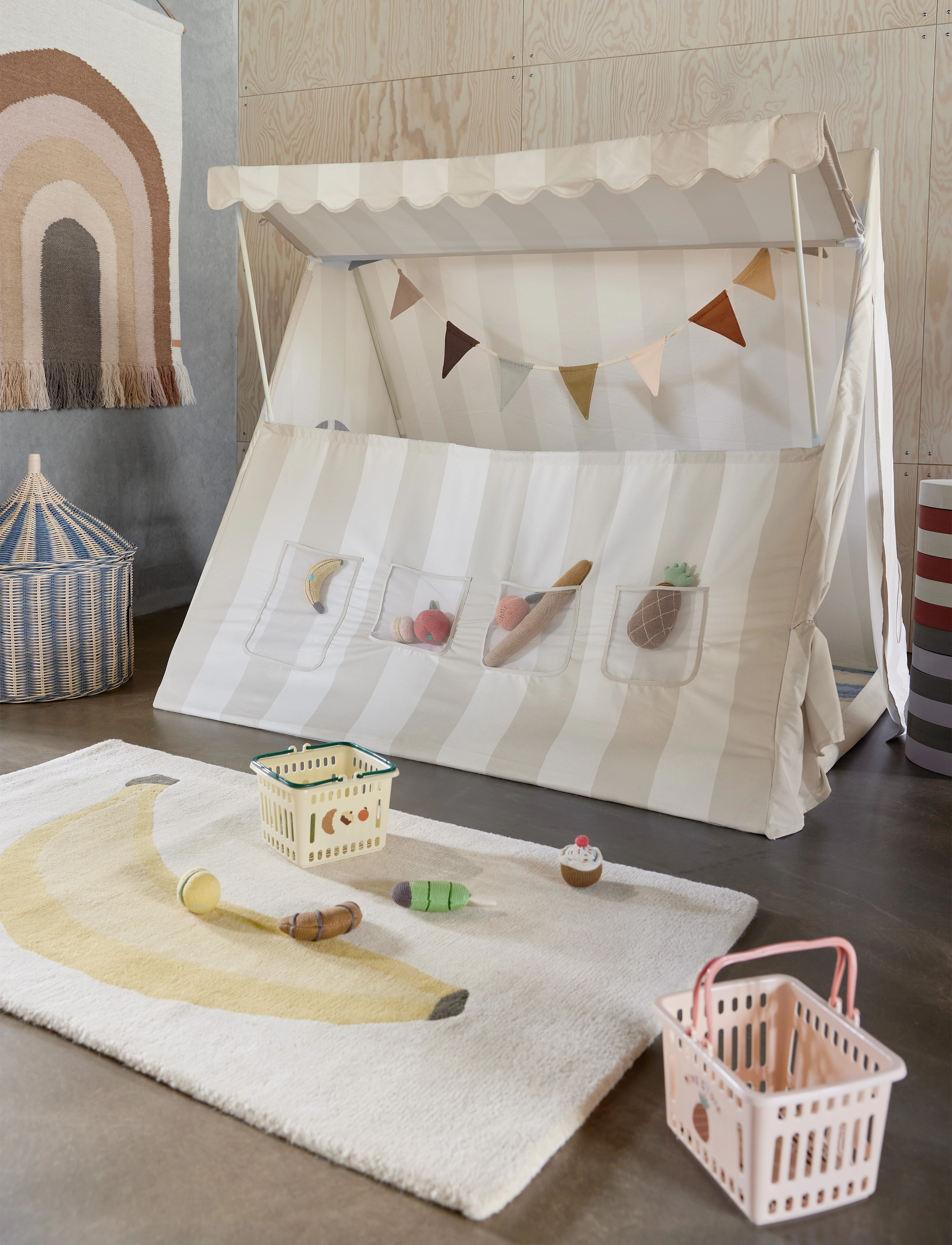 OYOY MINI Yummy Play Tent, 123X138X133 cm, Tents & Tunnels, Grau - Kinder