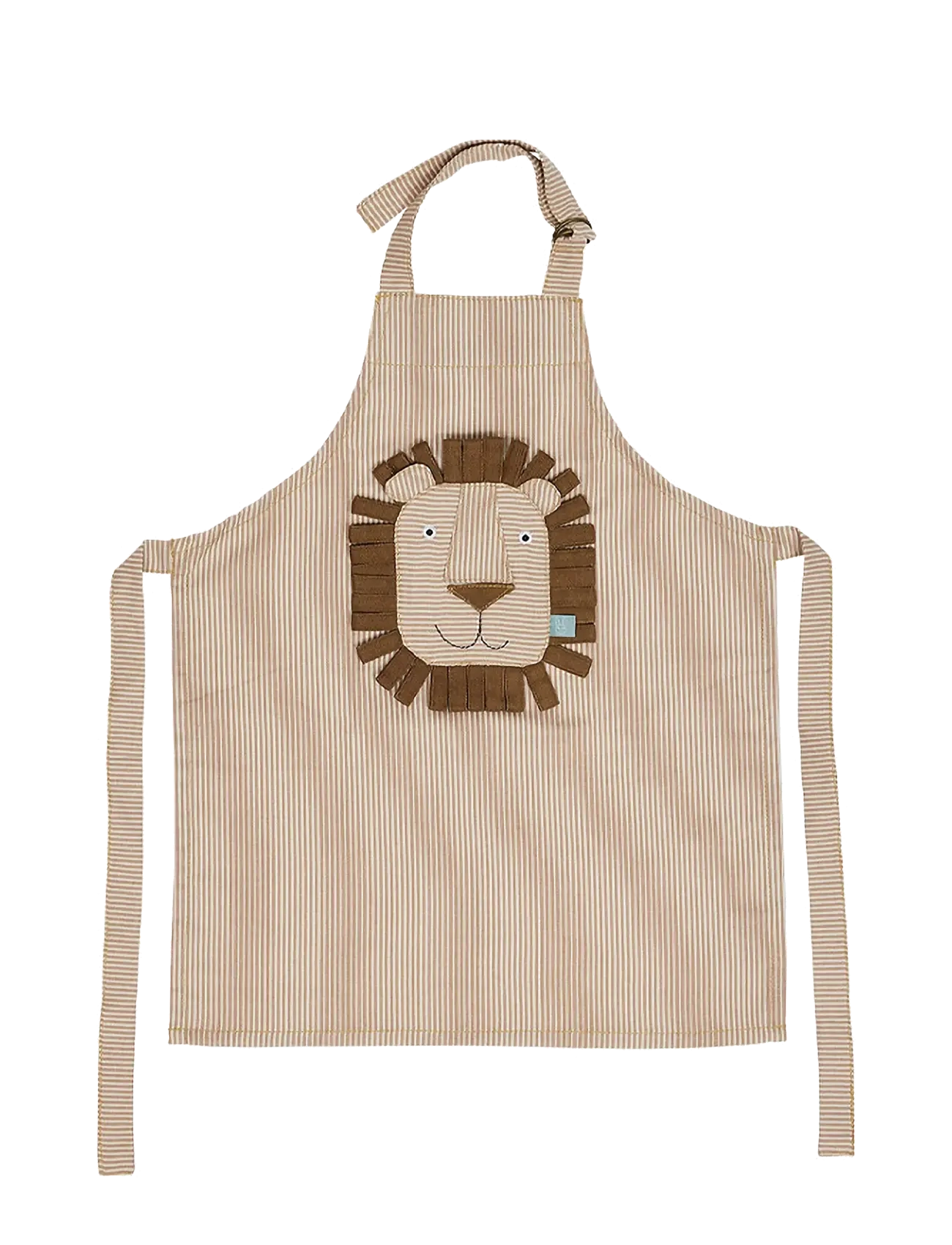 OYOY MINI Gestreift Denim Lion Apron Beige - 56X44X1.5CMx56 - Kinder
