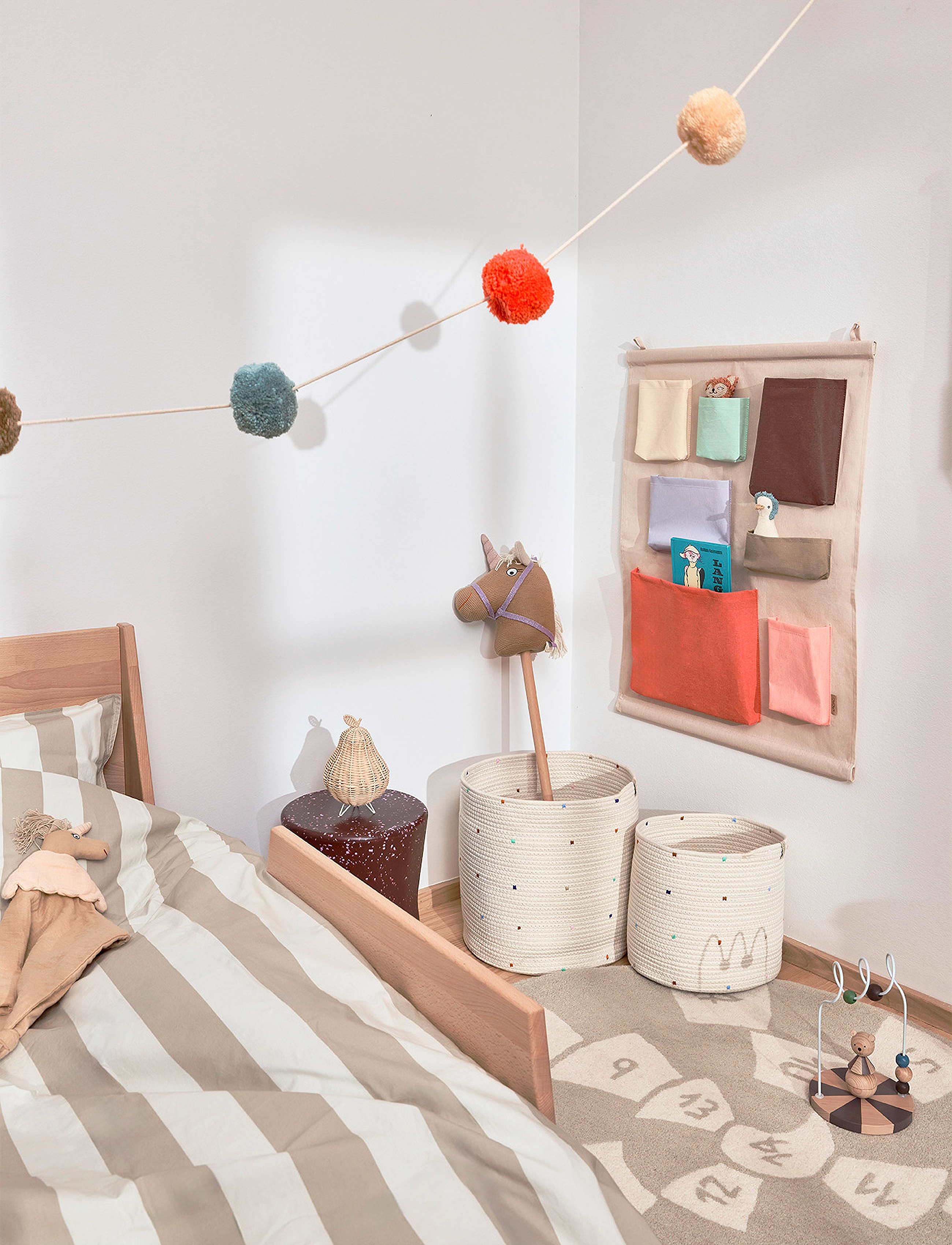 OYOY MINI Saga Wall Storage 1, 80X60X2 cm, Kids Decor, Mehrfarbig/gemustert - Decors, Kinder