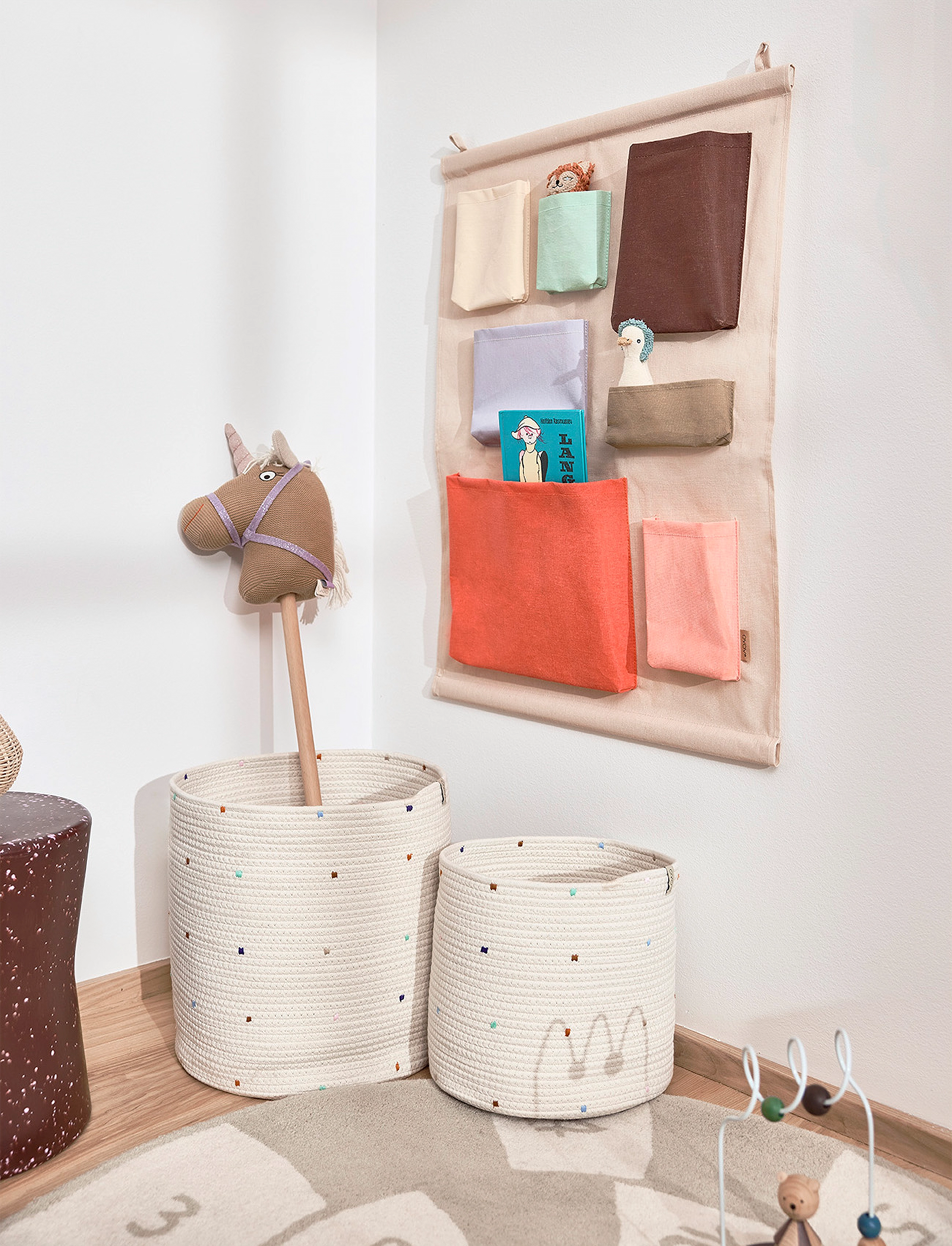 OYOY MINI Saga Wall Storage 1, Vægdekorations, Multi/mønstret, Str: 80X60X2CM