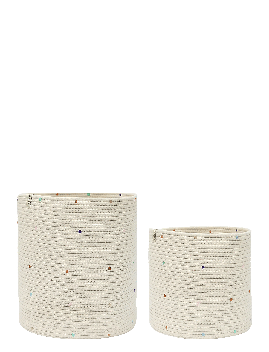 OYOY MINI - Konfetti Cotton Rope Basket - Set of 2 - hoiukorvid - mellow - 1