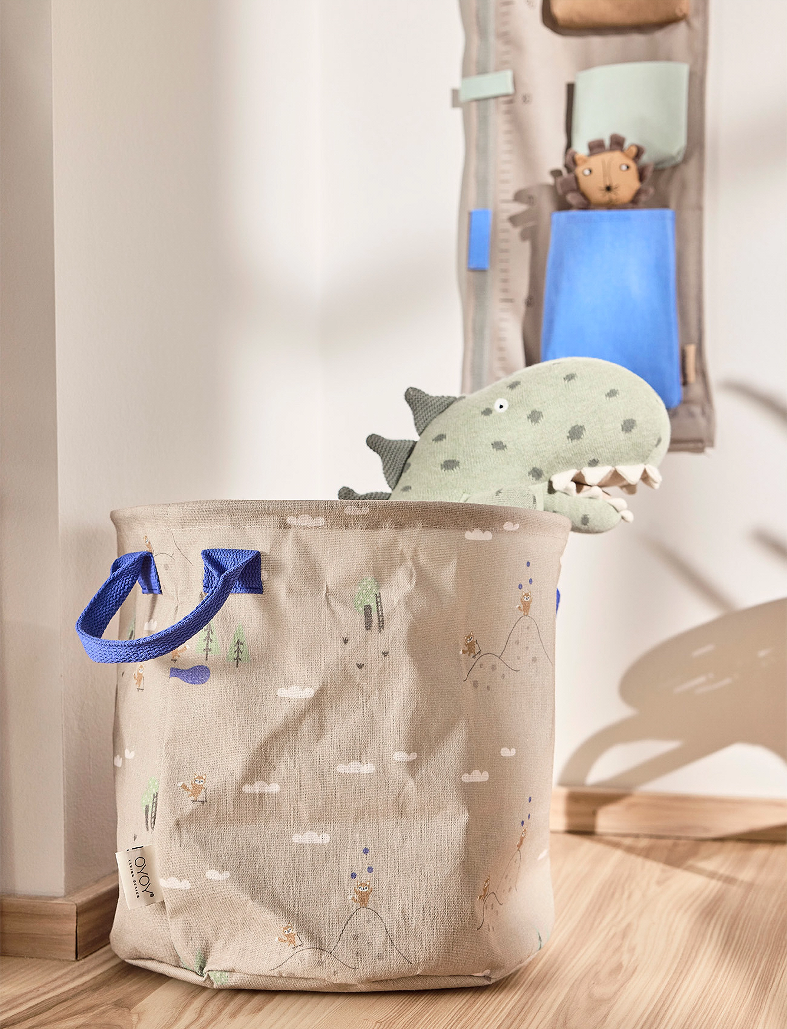 OYOY MINI Foxy Storage Basket Medium Set Of 2, 32X32XH32 cm, Storage, Beige - Baskets, Kinder
