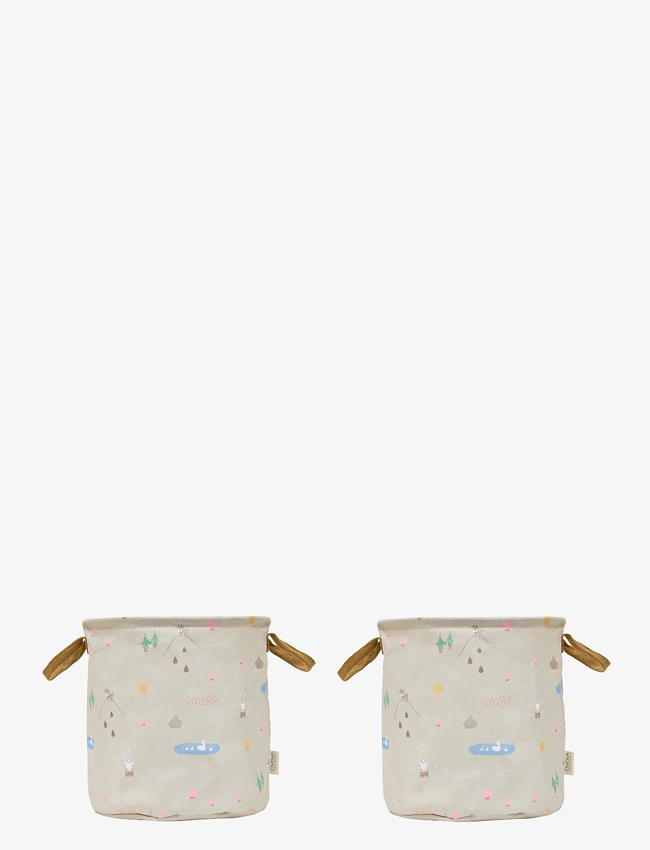 OYOY MINI - Deer & Duck Storage Basket Medium - Set of 2 - aufbewahrungskörbe - beige - 0
